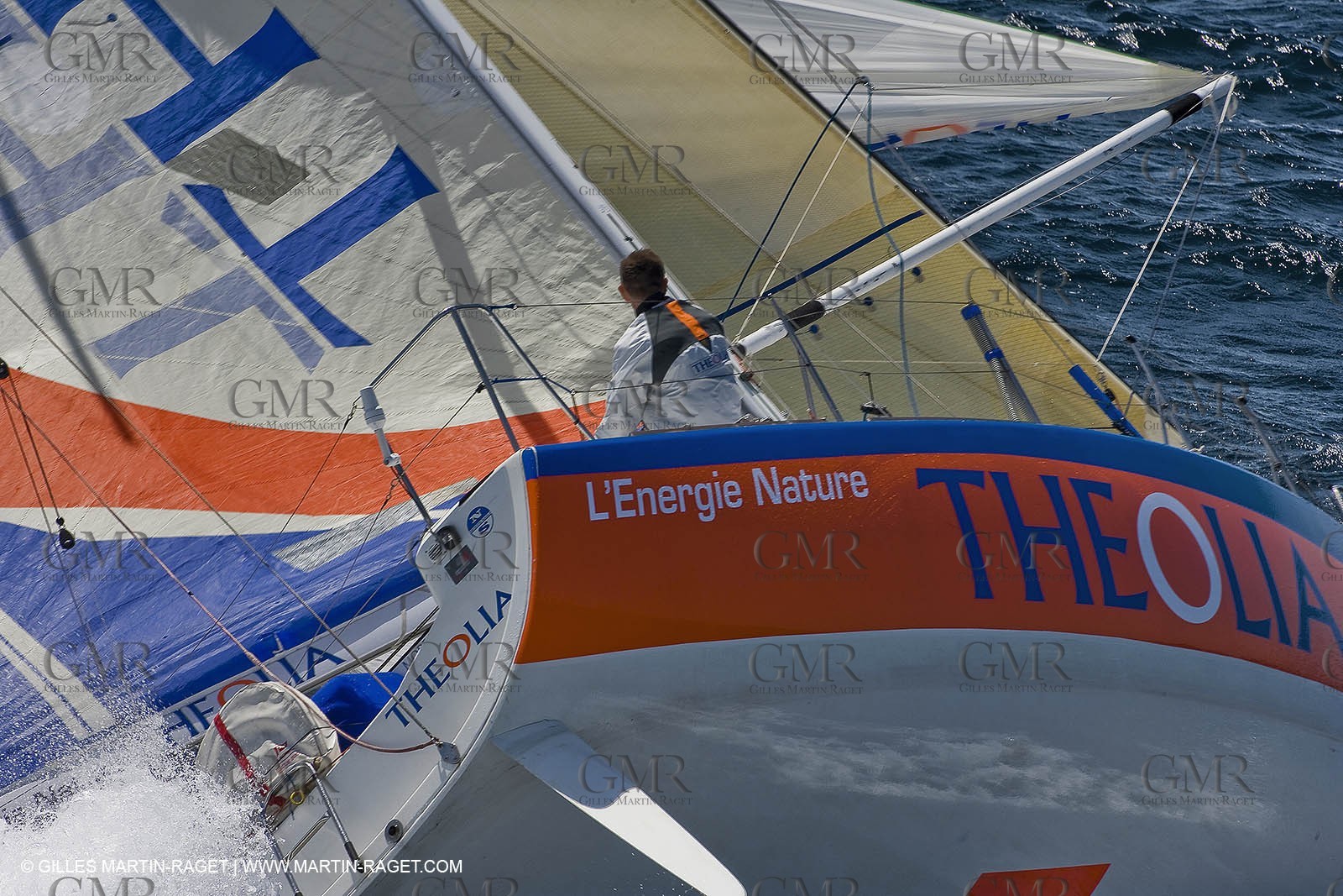 06-26-2007 - FIGARO II - THEOLIA - Skipper : Robert Nagy - Training off Marseille (south France) with strong wind conditions