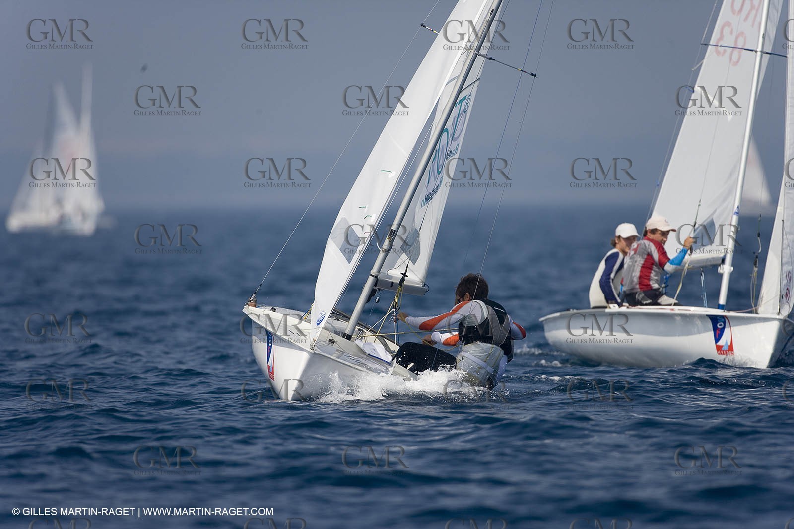 22 04 2007 - 2007 Semaine Olympique Française - Hyères (South of France) - Day 1 - Team France - 470 Homme - Leboucher Pierre   Garos Vincent