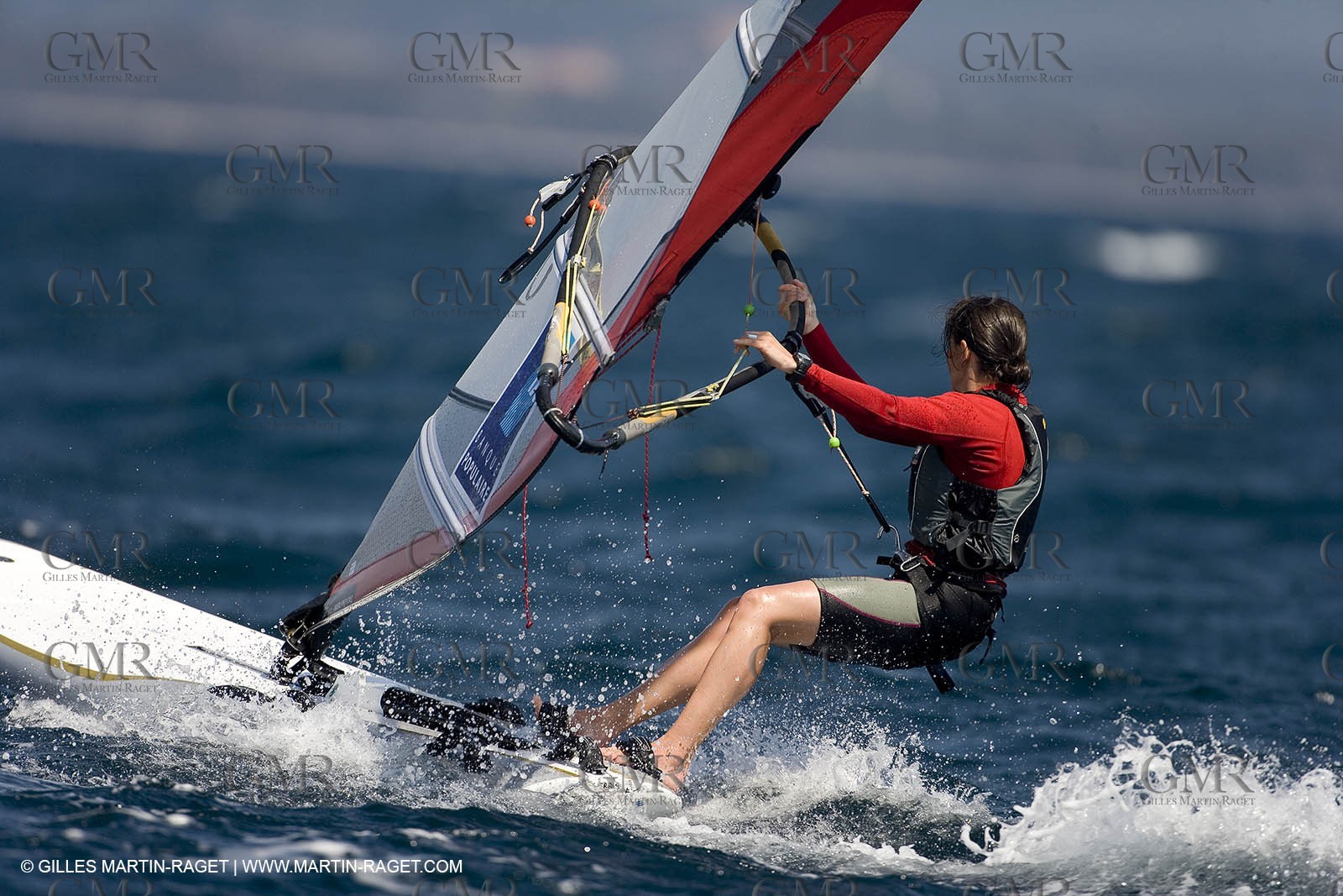 27 04 2007 - 2007 Semaine Olympique Française - Hyères (South of France) - Day 6 - Medal Race - Team France - RS:X : Faustine Merret