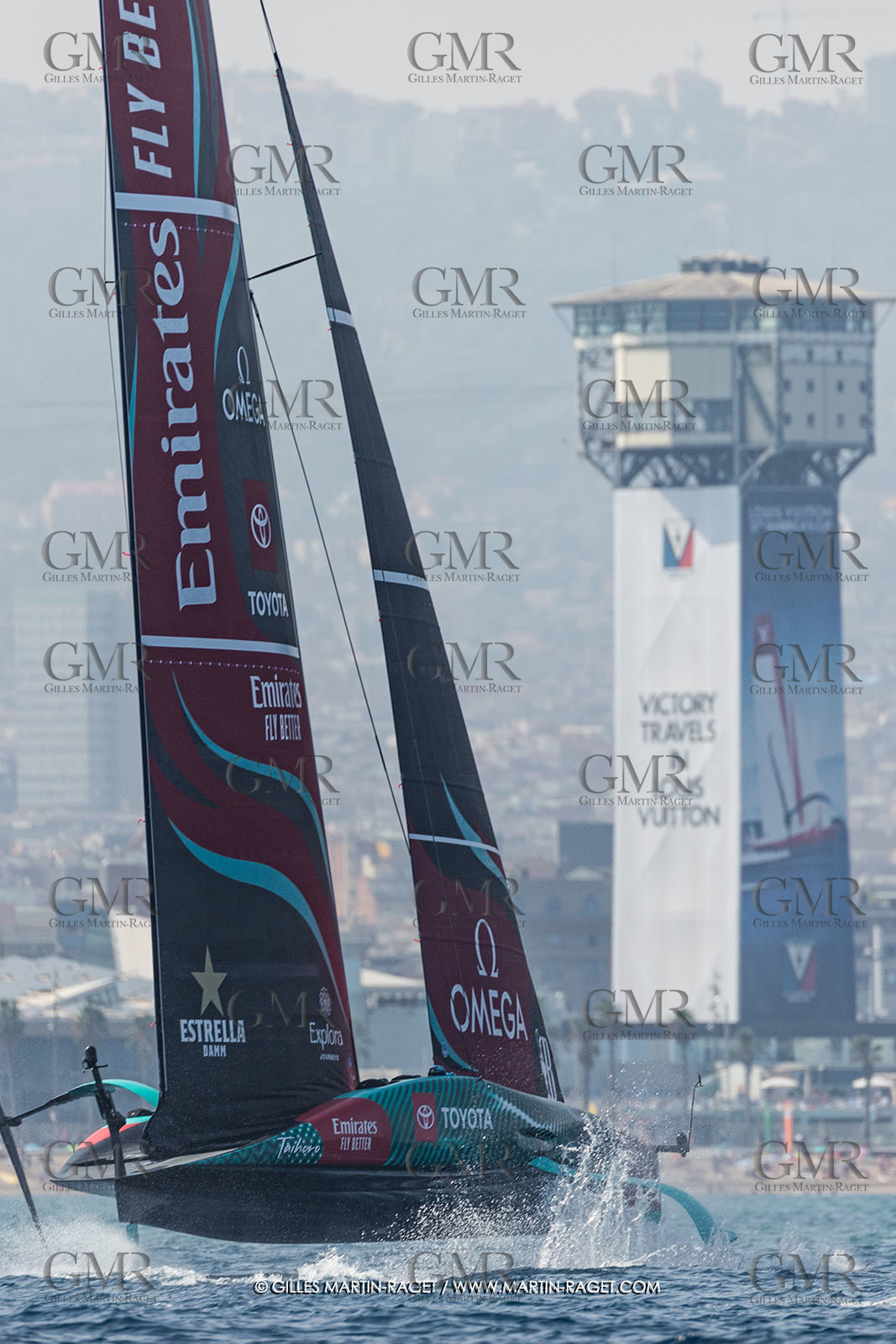 24 08 2024, Barcelona (ESP), Louis Vuitton 37th America's Cup, Louis Vuitton Prelilinary Regatta, Race Day 3