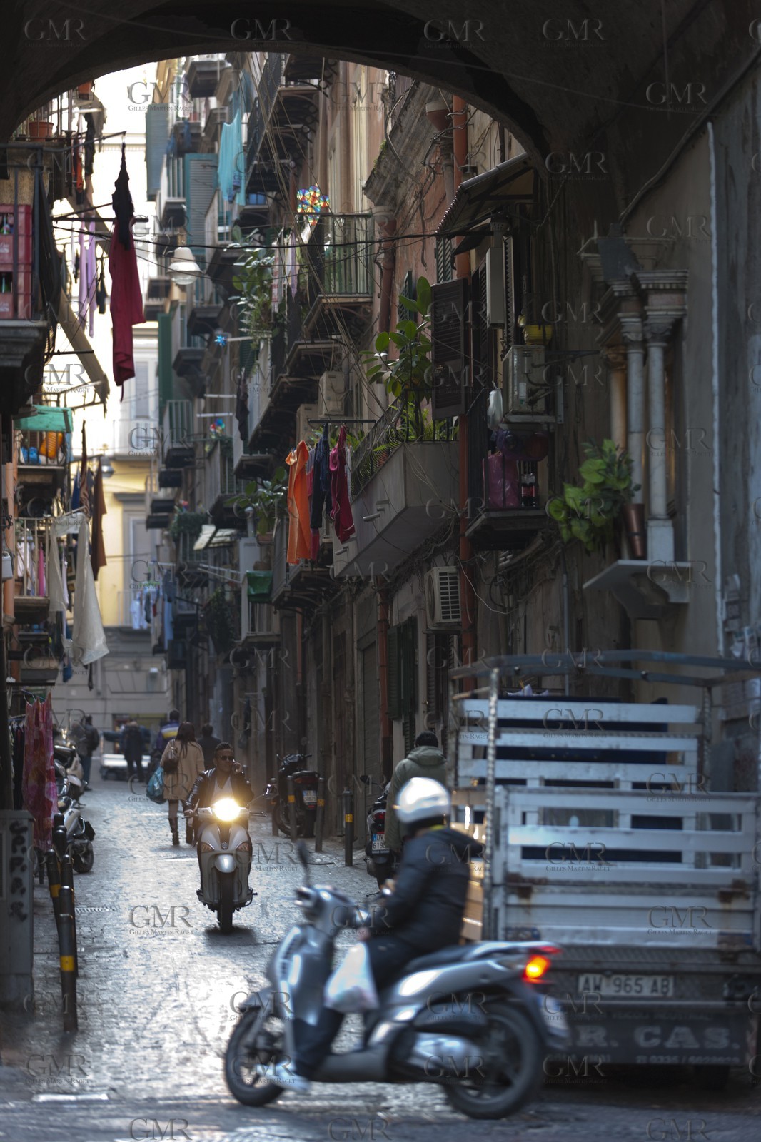 24 02 2012 - Naples (ITA) - 34th America's Cup - America's Cup World Series Naples 2012 - Naples Preview - Naples hisrtoric center streets