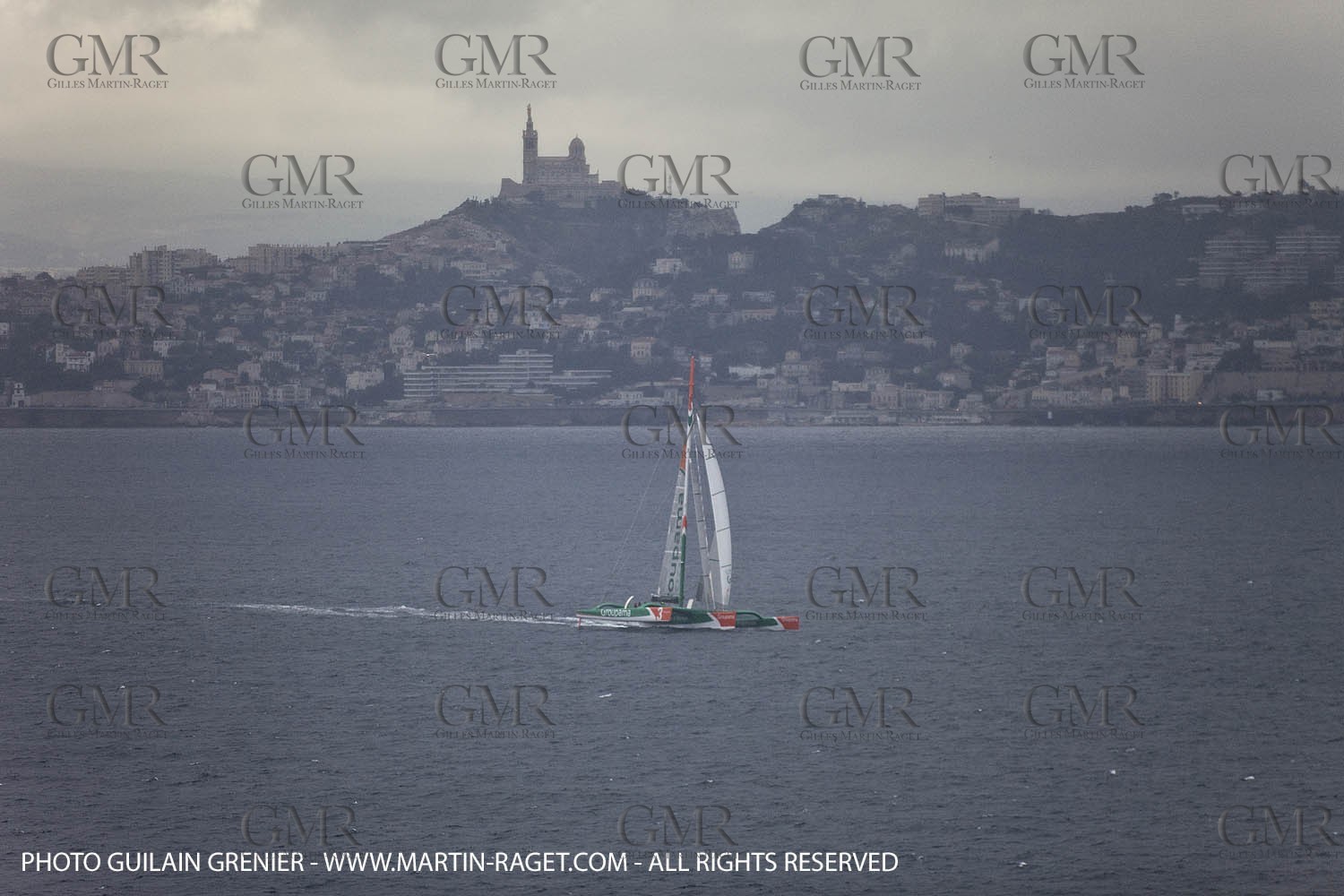 05 14 09 - Marseilles - Mediterranean Record - Groupama 3 - Franck Cammas - G Class - Start from Marseilles to Carthage (Tunisia)