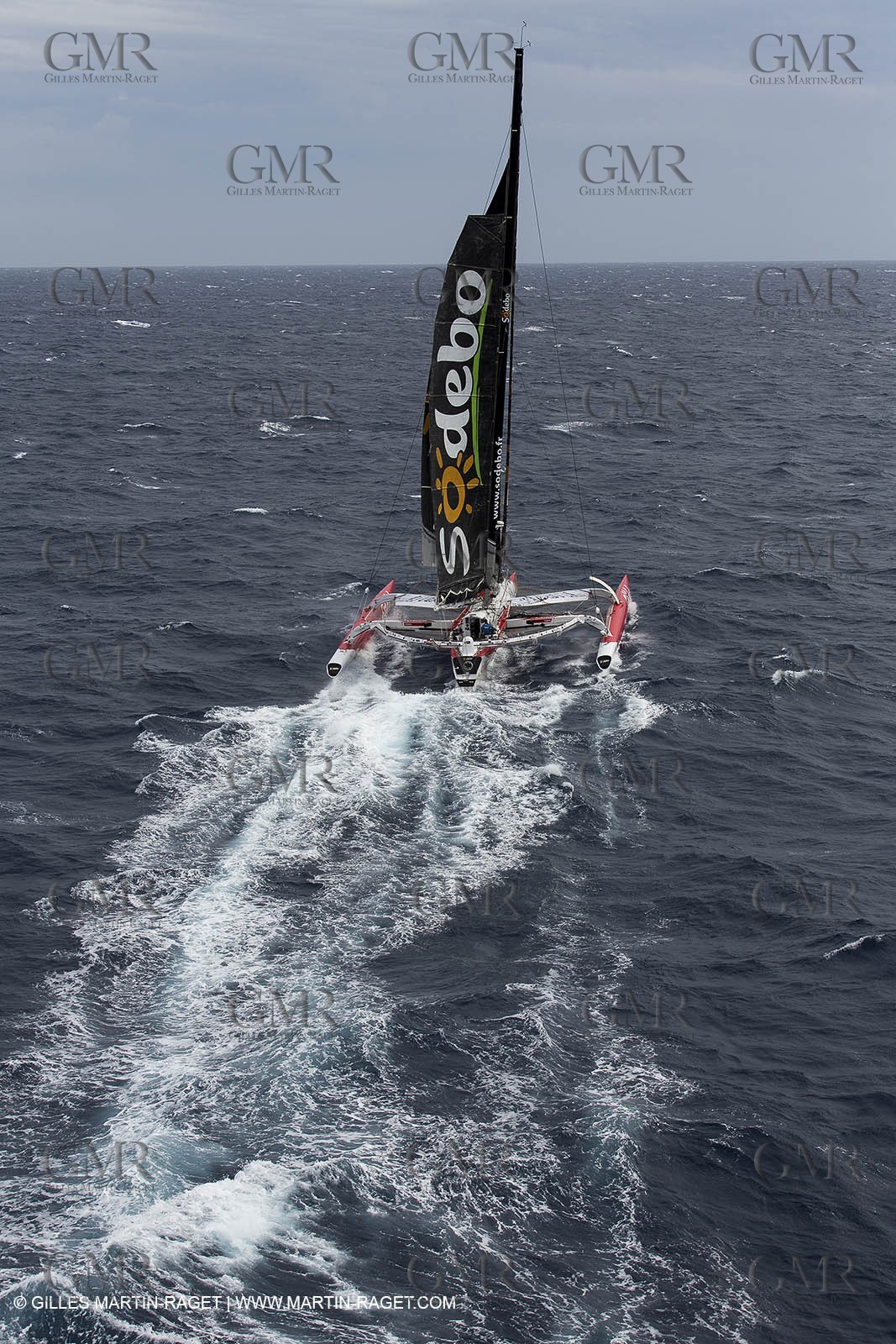 12 09 2012 - Marseille (FRA,13) - Trimaran Sodebo - Thomas Coville - Trans Mediterranée record attempt.