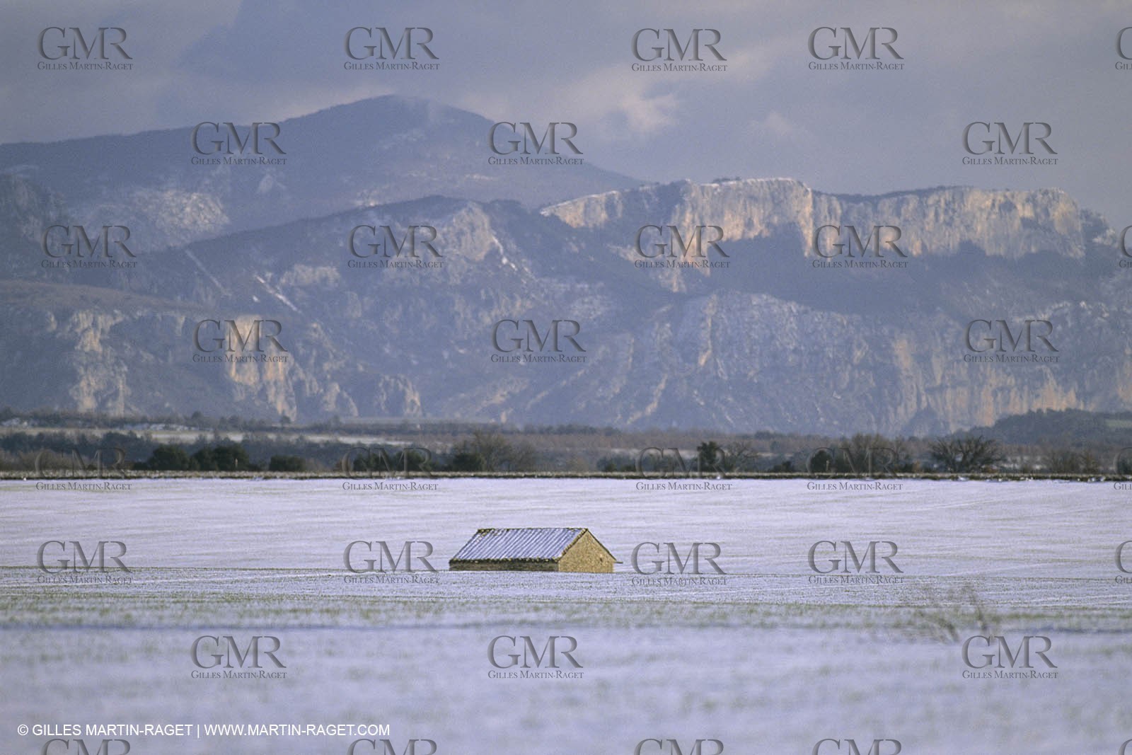 France, Provence, Neige en hiver   Snow in Provence