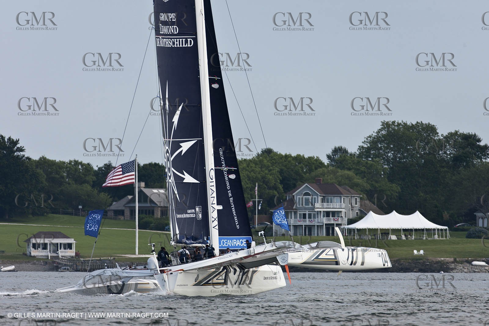 02 07 2012 - Newport (RI) -start of the Krys Ocean Race pre-event sailed between Newport and New York, Gitana XV