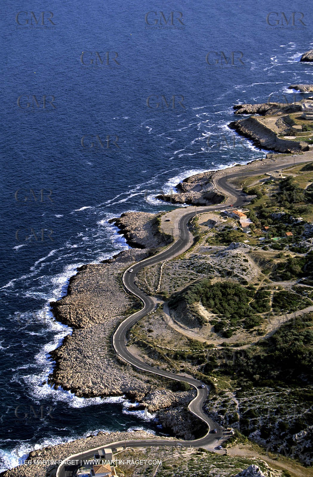 Marseille and Cassis calanques, Les Goudes road