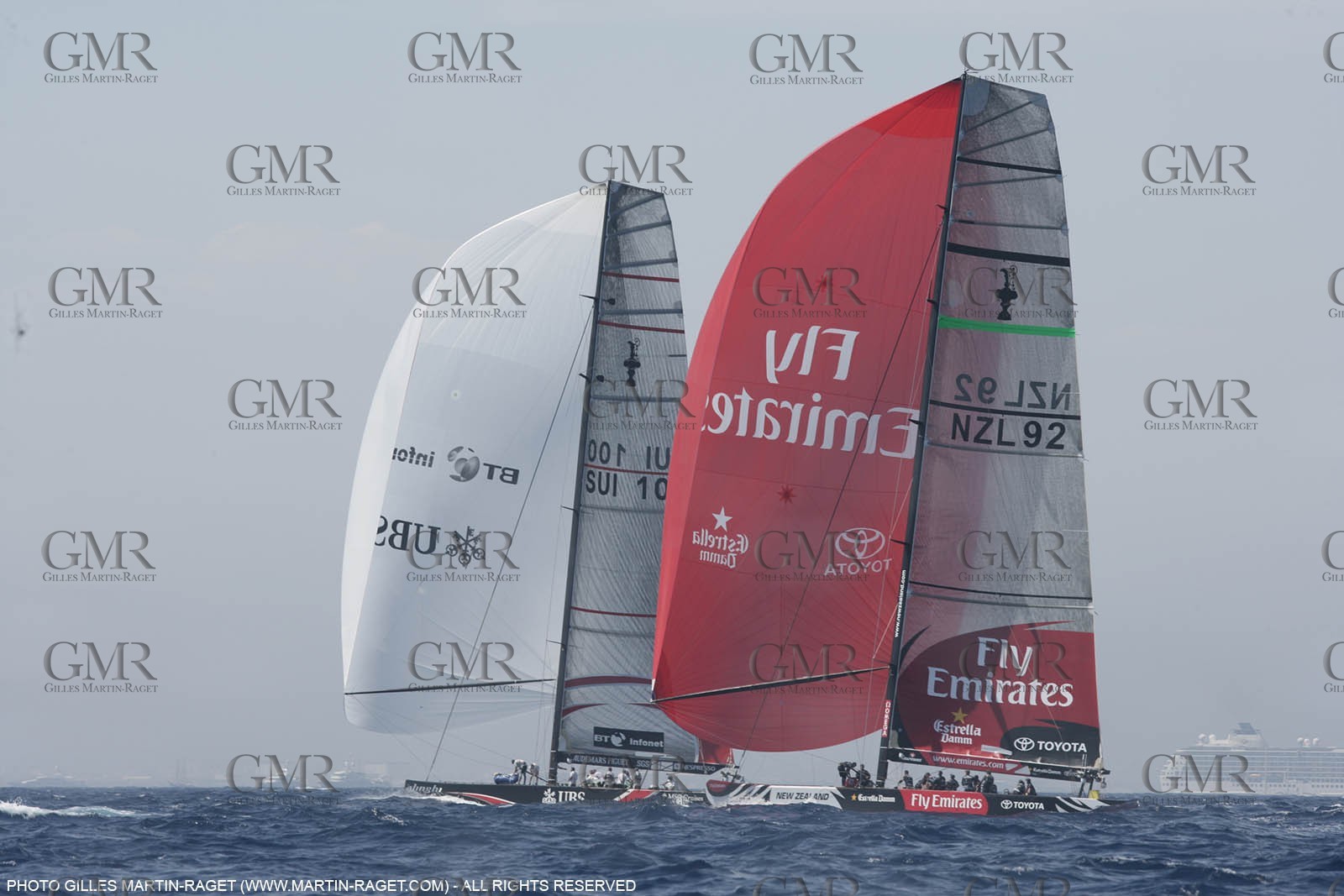 03 07 2007-Valencia (Spain)- 32nd America's Cup - Final Match - Day 8 - Alinghi vs Emirates Team New Zealand