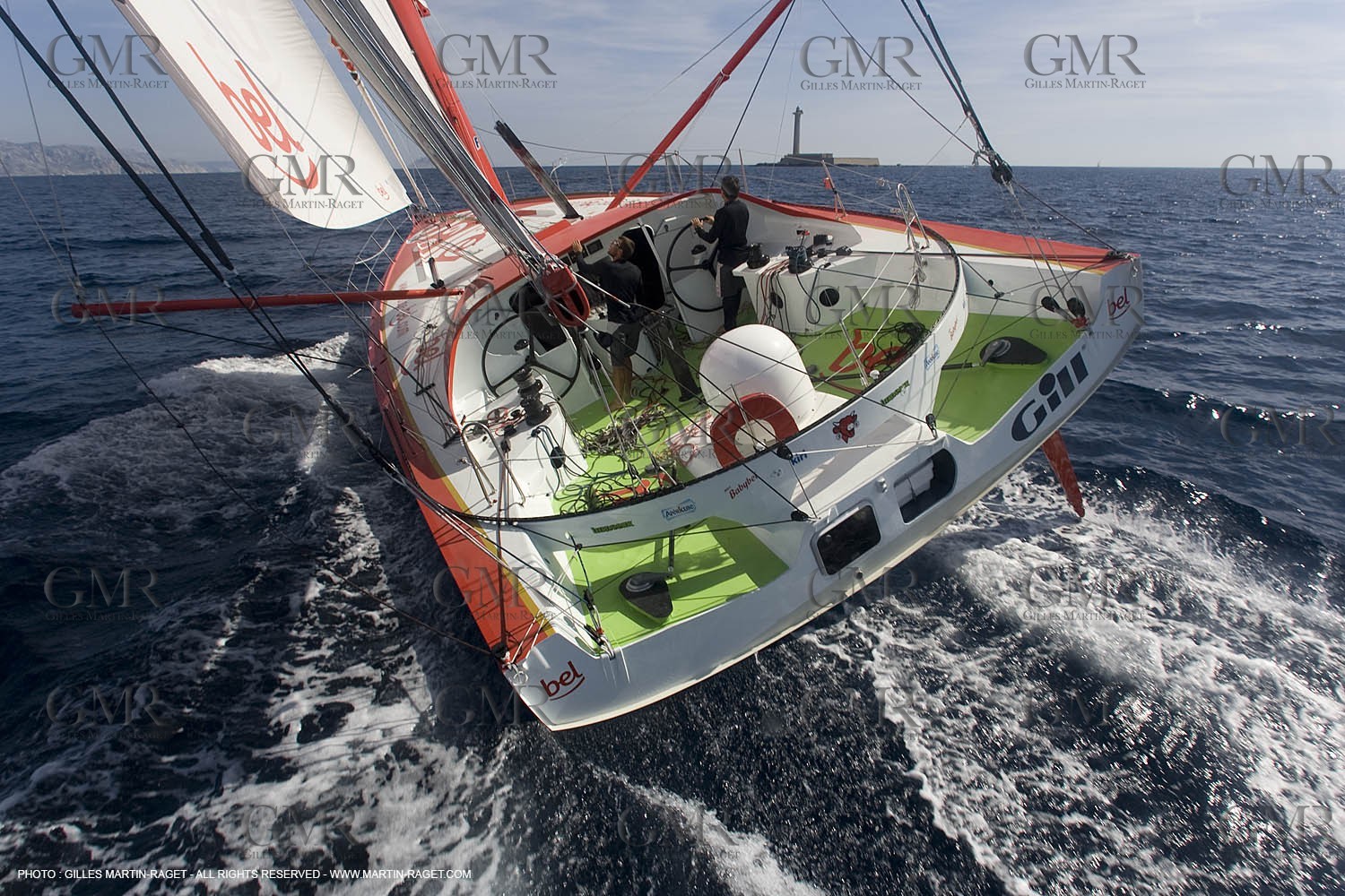 20 09 2007 - Marseille (FRA, 13) - IMOCA monohulls- GROUPE BEL (Kito de Pavant) - First sea trials