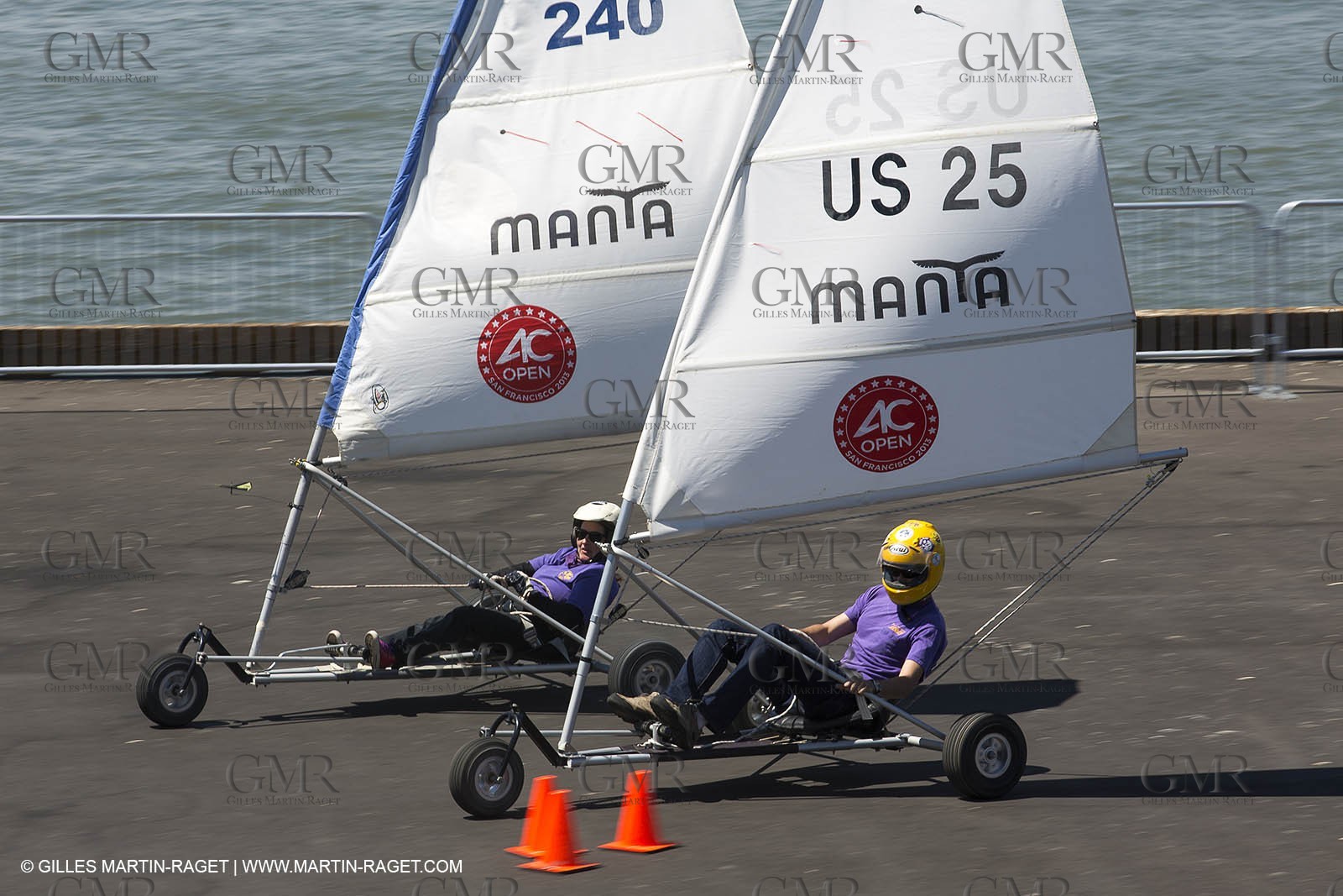 03 08 2013 - San Francisco (USA,CA) - 34th America's Cup - Louis Vuitton Cup - Training Day - America's Cup park - AC Open - Land Sailing demonstration