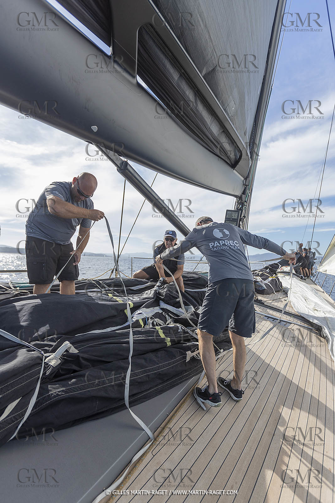 03 10 2022, Saint-Tropez (FRA,83), Voiles de Saint-Tropez 2022,  entraînement des maxis, A bord de Sipirit of Malouen X