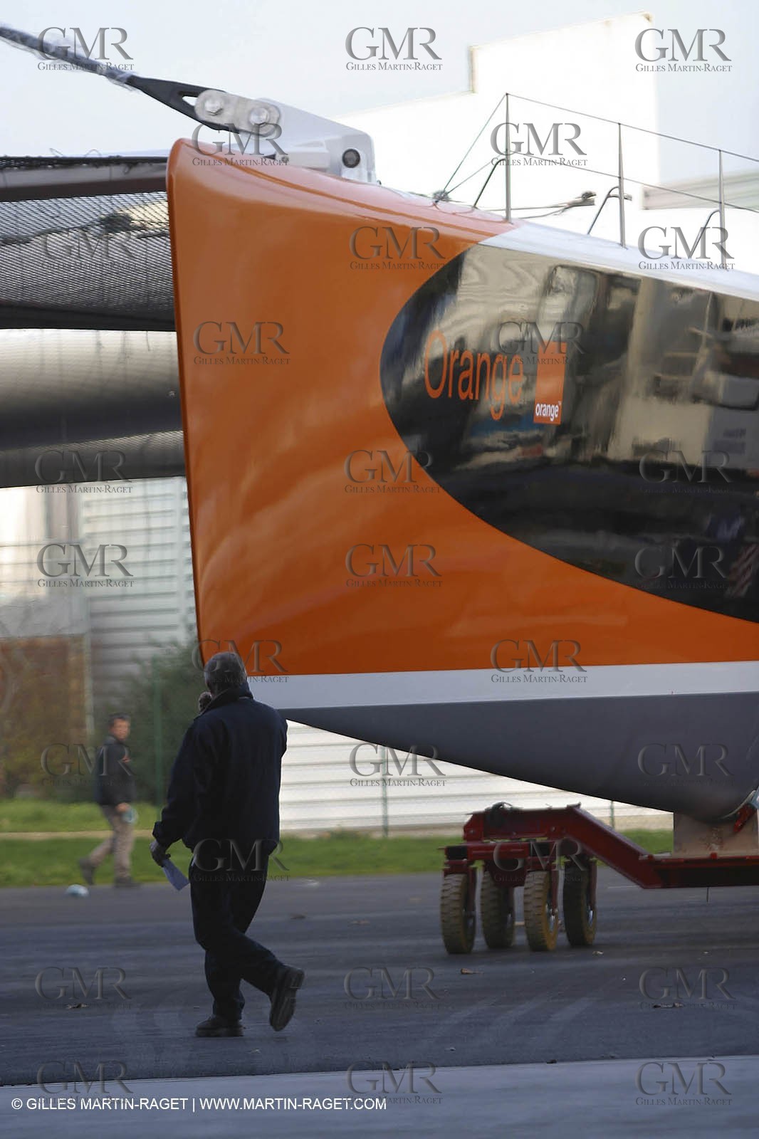 Vannes - Chantier Multiplast - 1ère mise à l'eau Orange II