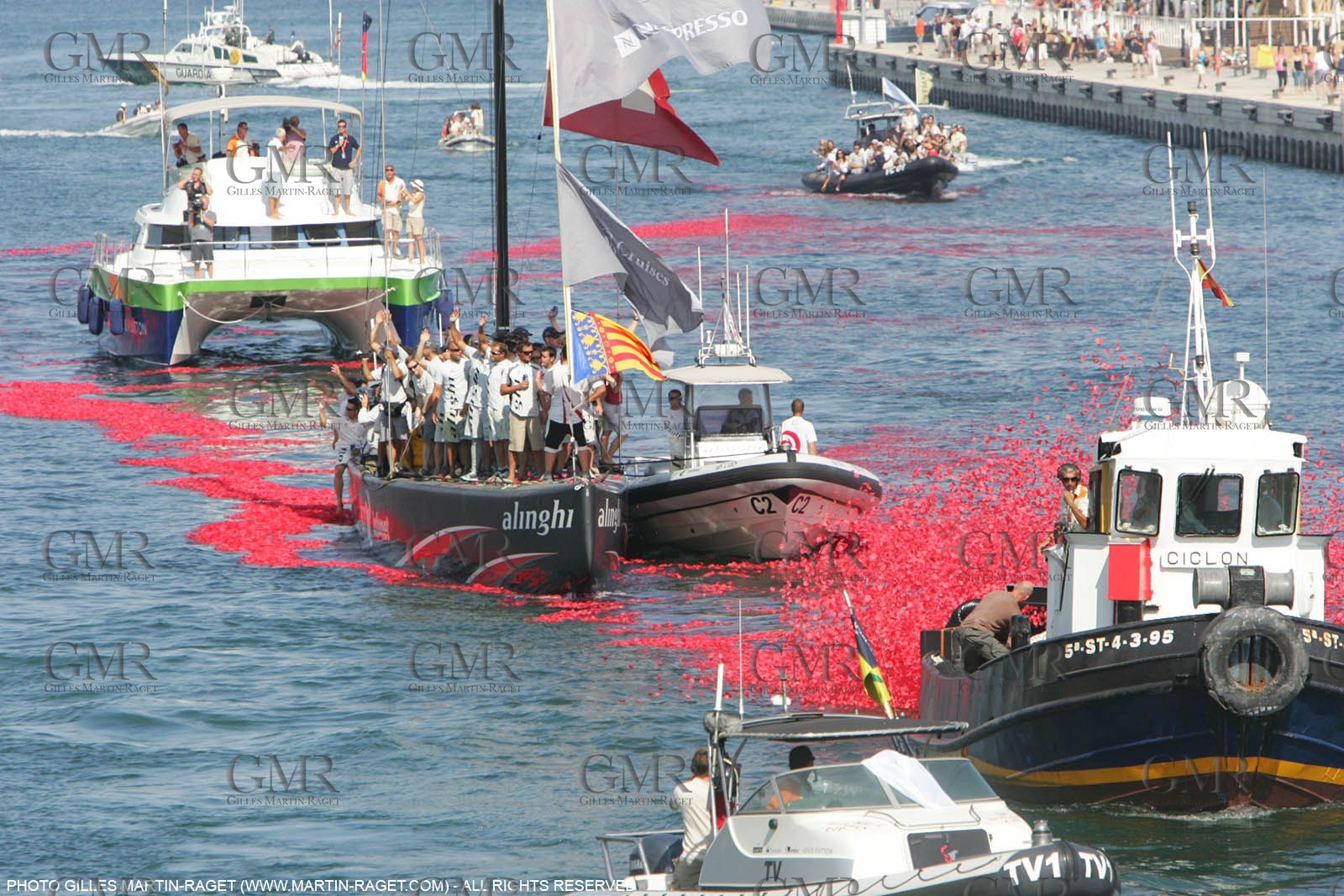 03 07 2007-Valencia (Spain)- 32nd America's Cup - Final Match - Day 8 - Alinghi vs Emirates Team New Zealand