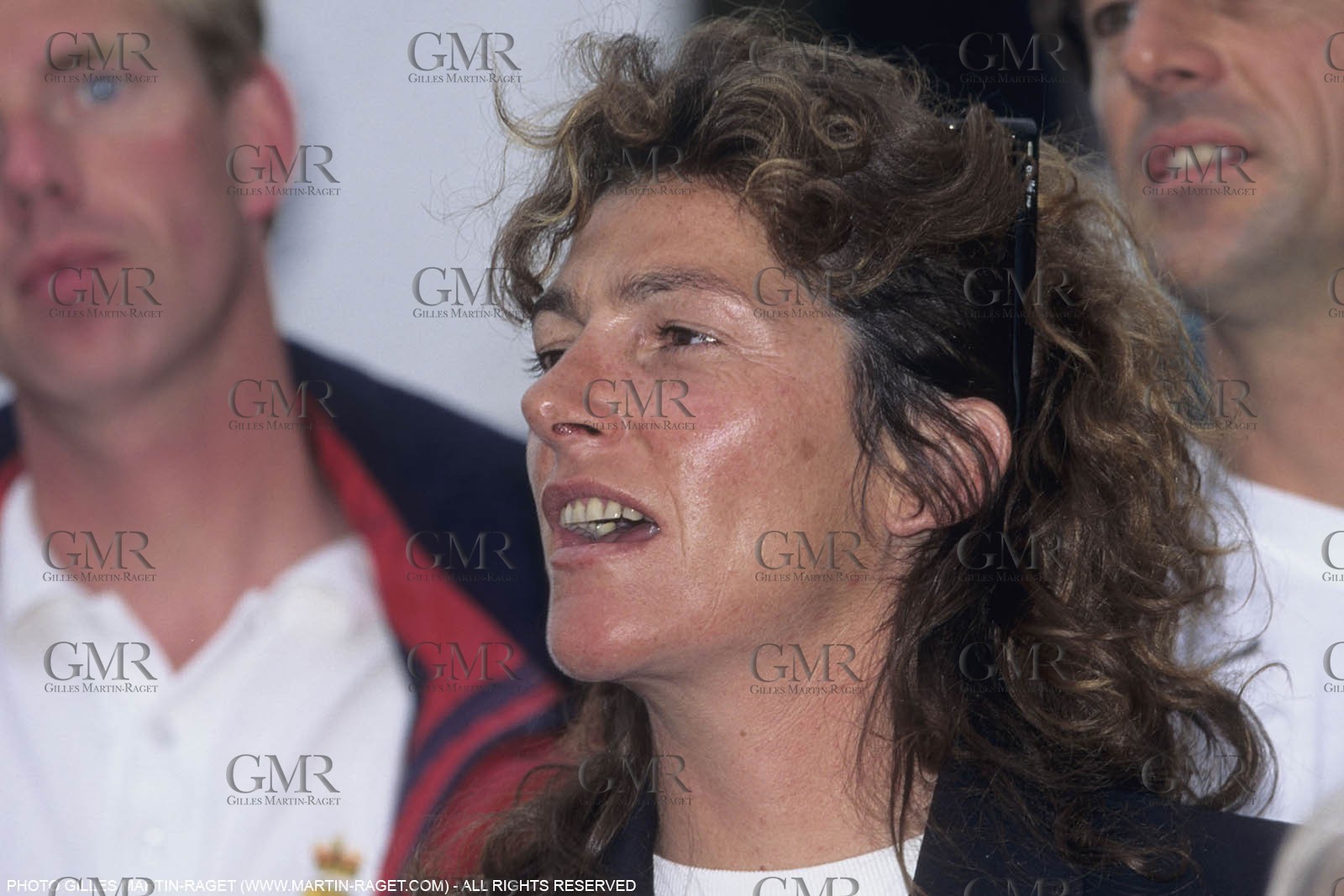 Arrivee Transat AG2R 1996, Florence Arthaud (2eme)