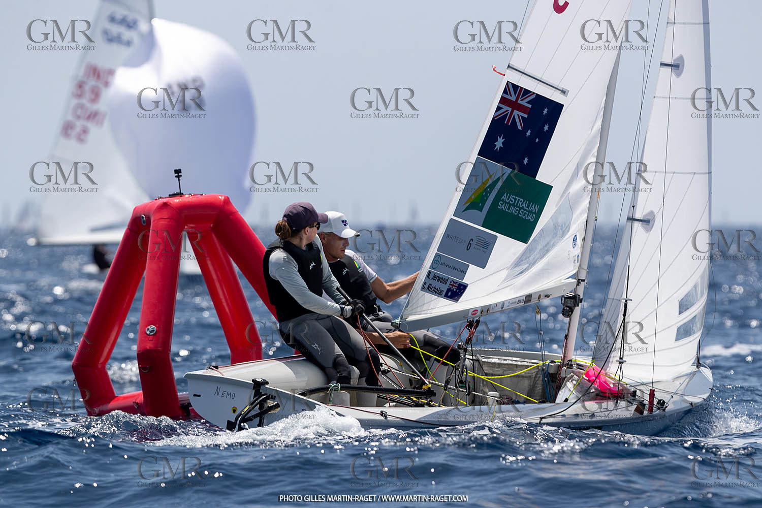 09 07 2023, Marseille (FRA), Paris 2024 Sailing Test Event, Race Day 1, 470