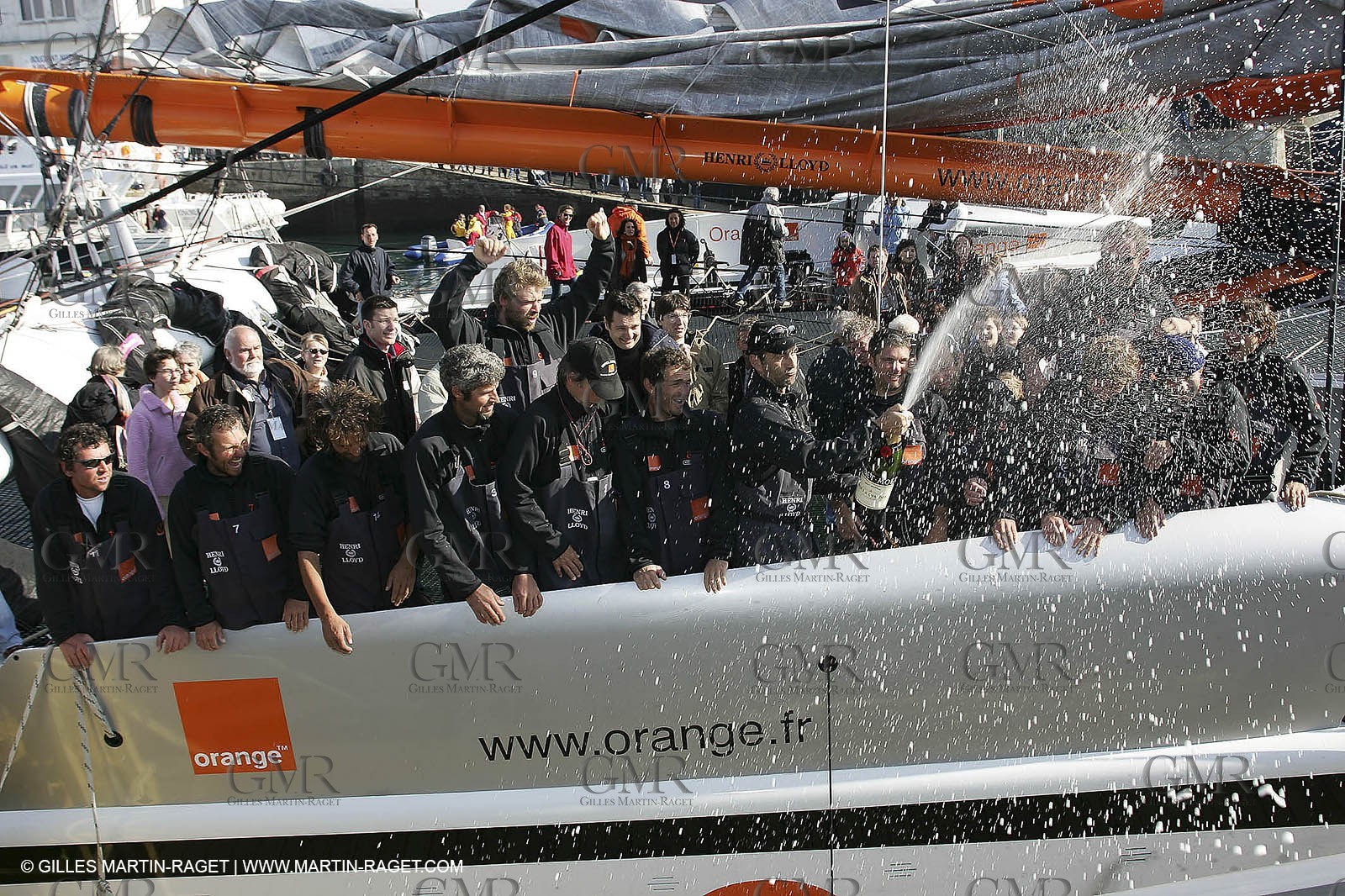 Orange II - 2005 Jules Verne Trophy finish - Brest - On shore