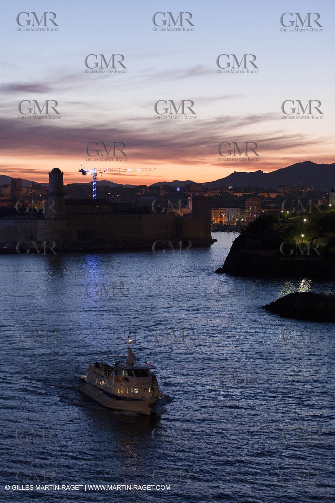 17 02 2012 - Marseille (FRA,13) - Arrival in Marseille harbour onboard ferry Piana (La Meridionale Corp.)