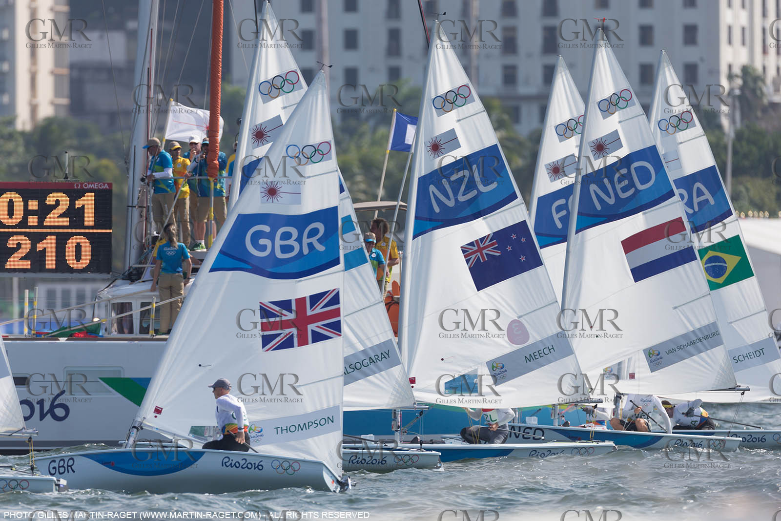 16 08 2016, Rio de Janeiro (BRA), 2016 Olympic Games, Sailing, Laser Medal Race, JB Bernaz