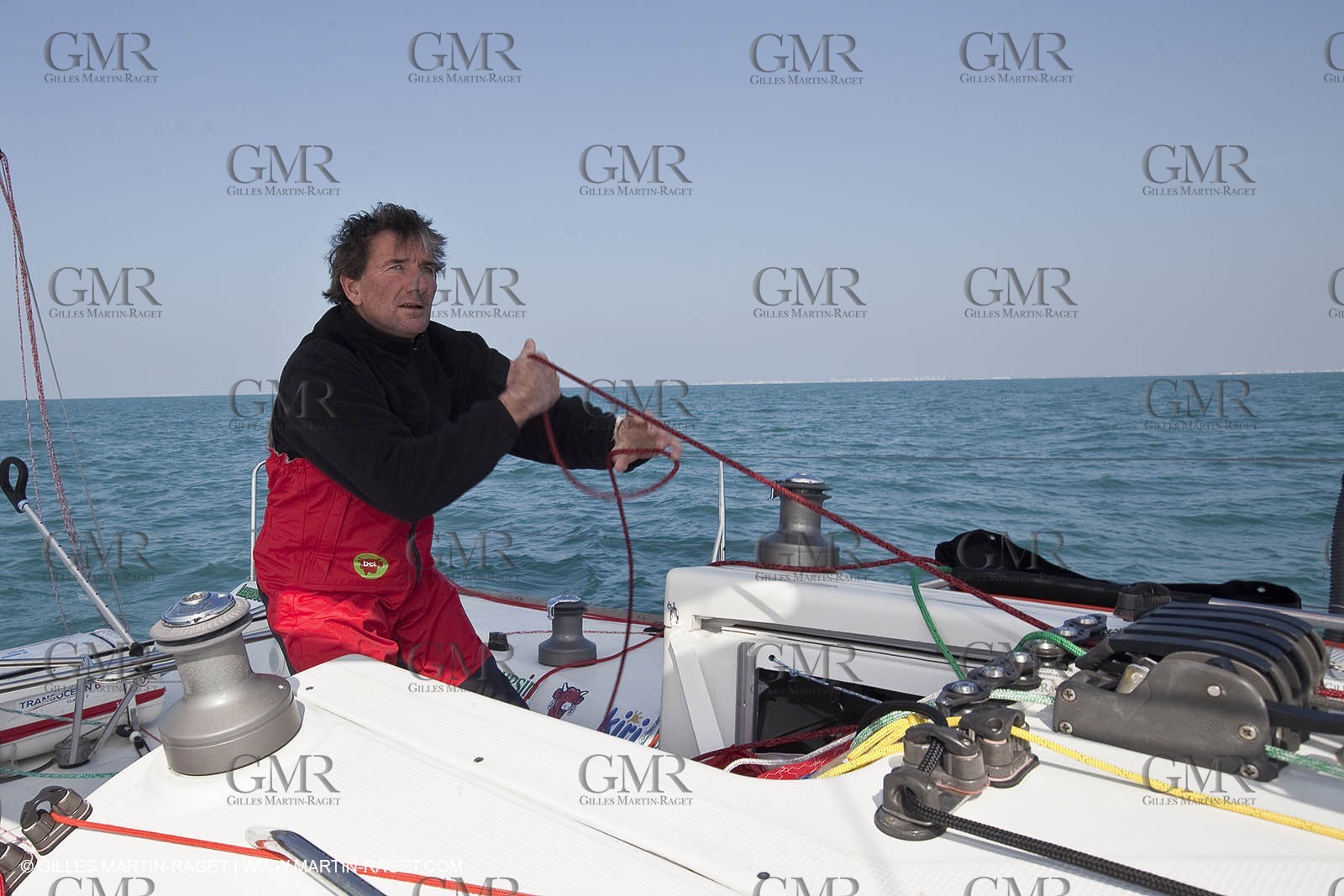 13 03 2010 -  La Grande Motte   Port Camargue (FRA) - Groupe Bel - Kito de Pavant   Sebastien Audigane training for Transat AG2R