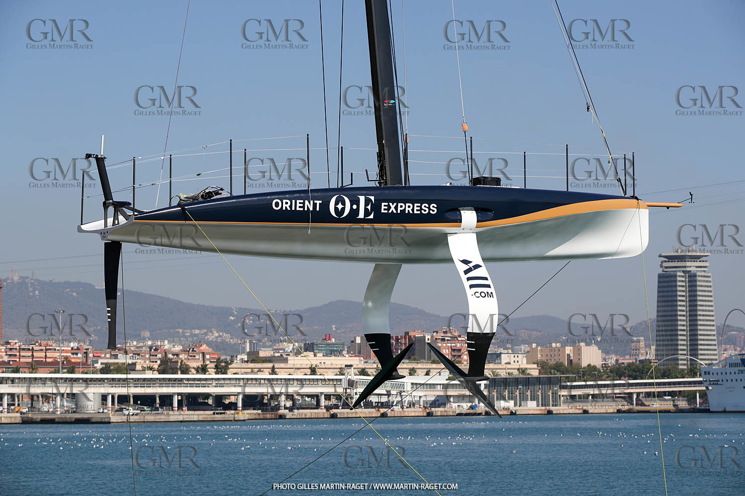 22 08 2023, Barcelona (ESP), 37th America's Cup, Orient Express Racing Team, AC 40 first training