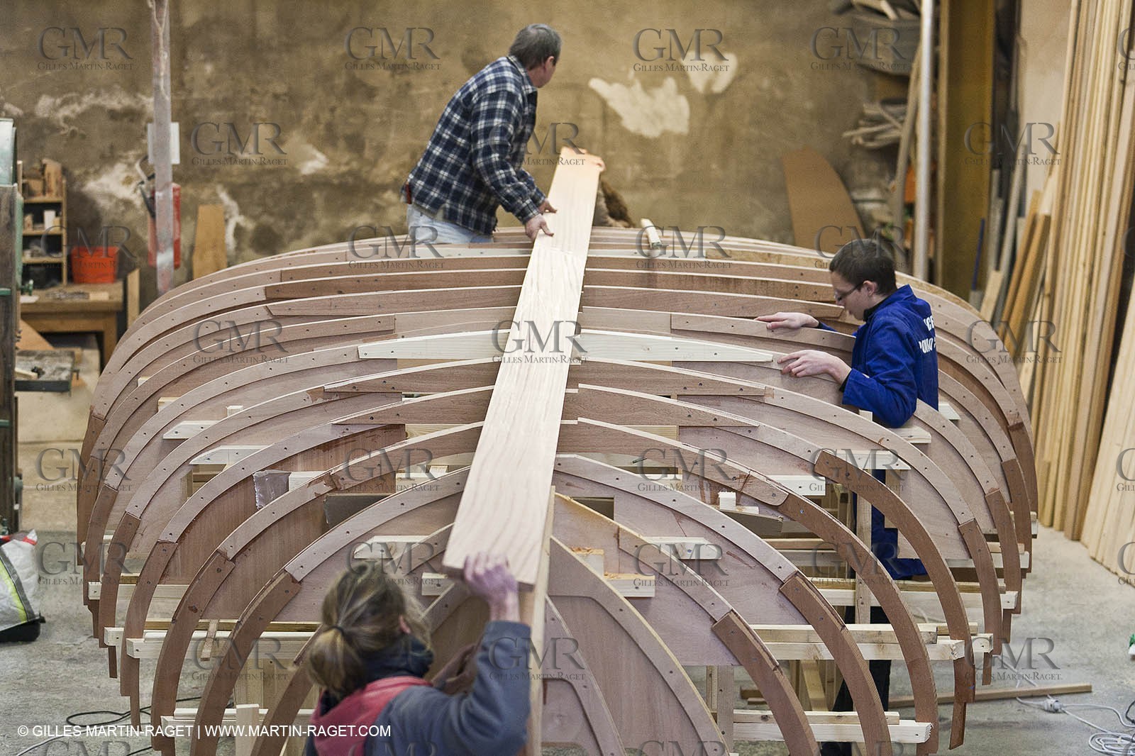 18 01 2012 - Marseille (FRA,13) - Alcyon construction at Carènes boat yard
