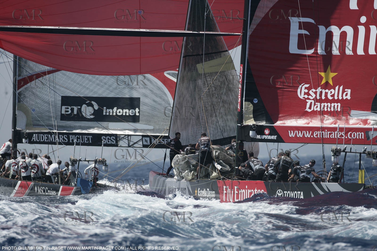 03 07 2007-Valencia (Spain)- 32nd America's Cup - Final Match - Day 8 - Alinghi vs Emirates Team New Zealand