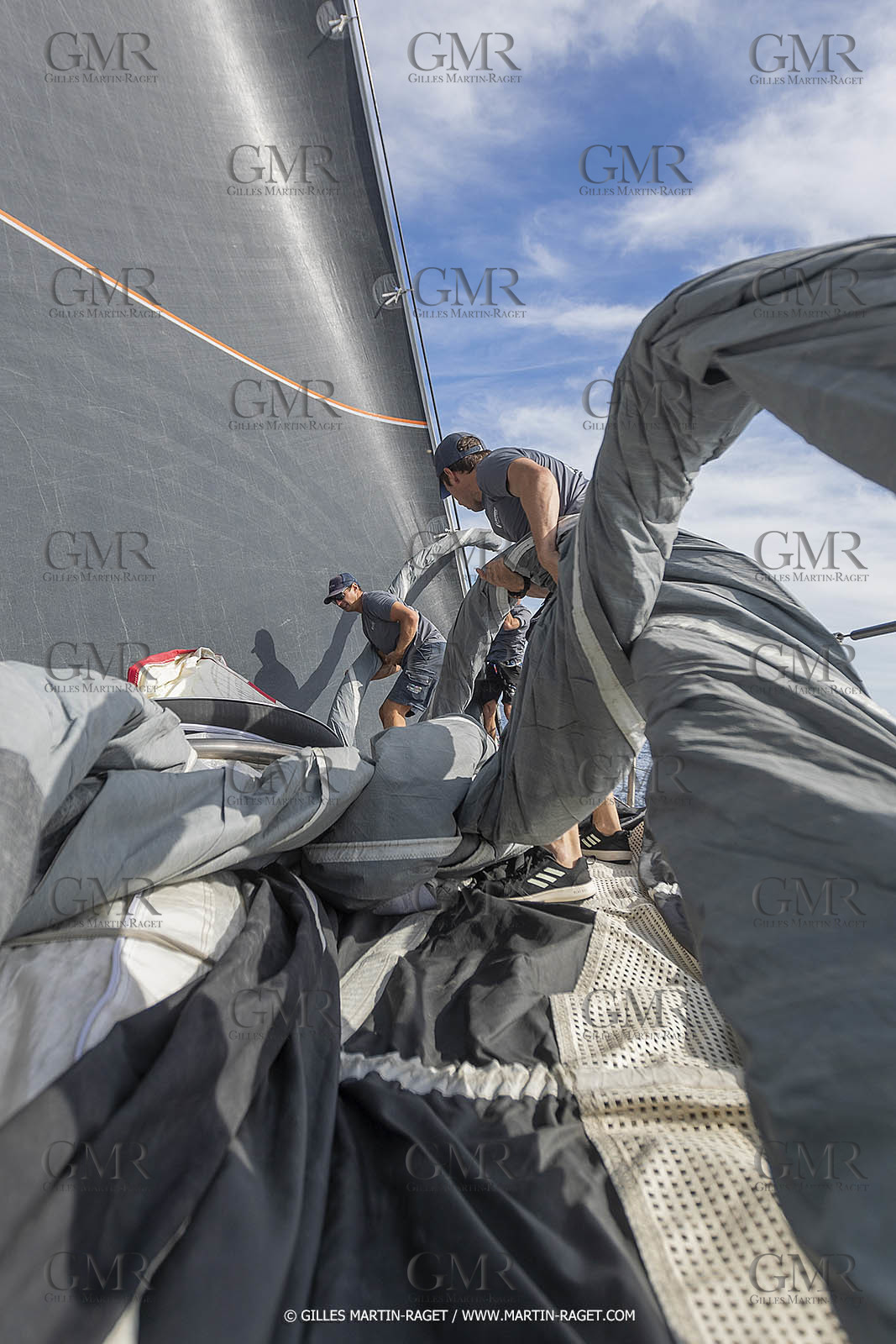 03 10 2022, Saint-Tropez (FRA,83), Voiles de Saint-Tropez 2022,  entraînement des maxis, A bord de Sipirit of Malouen X