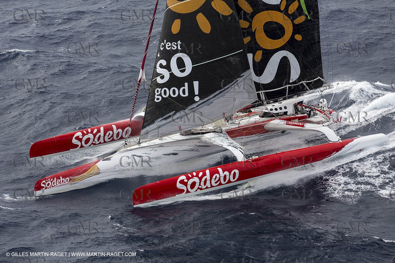 12 09 2012 - Marseille (FRA,13) - Trimaran Sodebo - Thomas Coville - Trans Mediterranée record attempt.