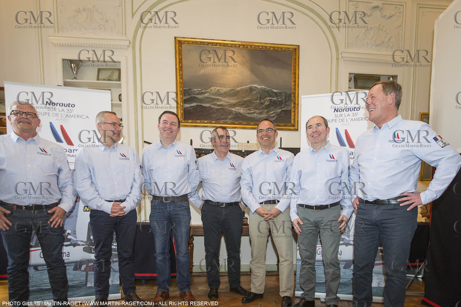 22 02 2016, Paris (FRA), 35th America's Cup, Groupama Team France announces Norauto as official partner at Yacht Club de France, Norauto Staff