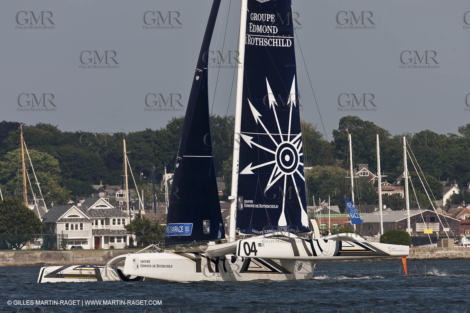 02 07 2012 - Newport (RI) -start of the Krys Ocean Race pre-event sailed between Newport and New York, Gitana XV