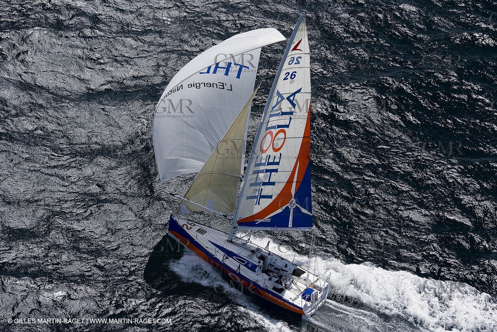 06-26-2007 - FIGARO II - THEOLIA - Skipper : Robert Nagy - Training off Marseille (south France) with strong wind conditions