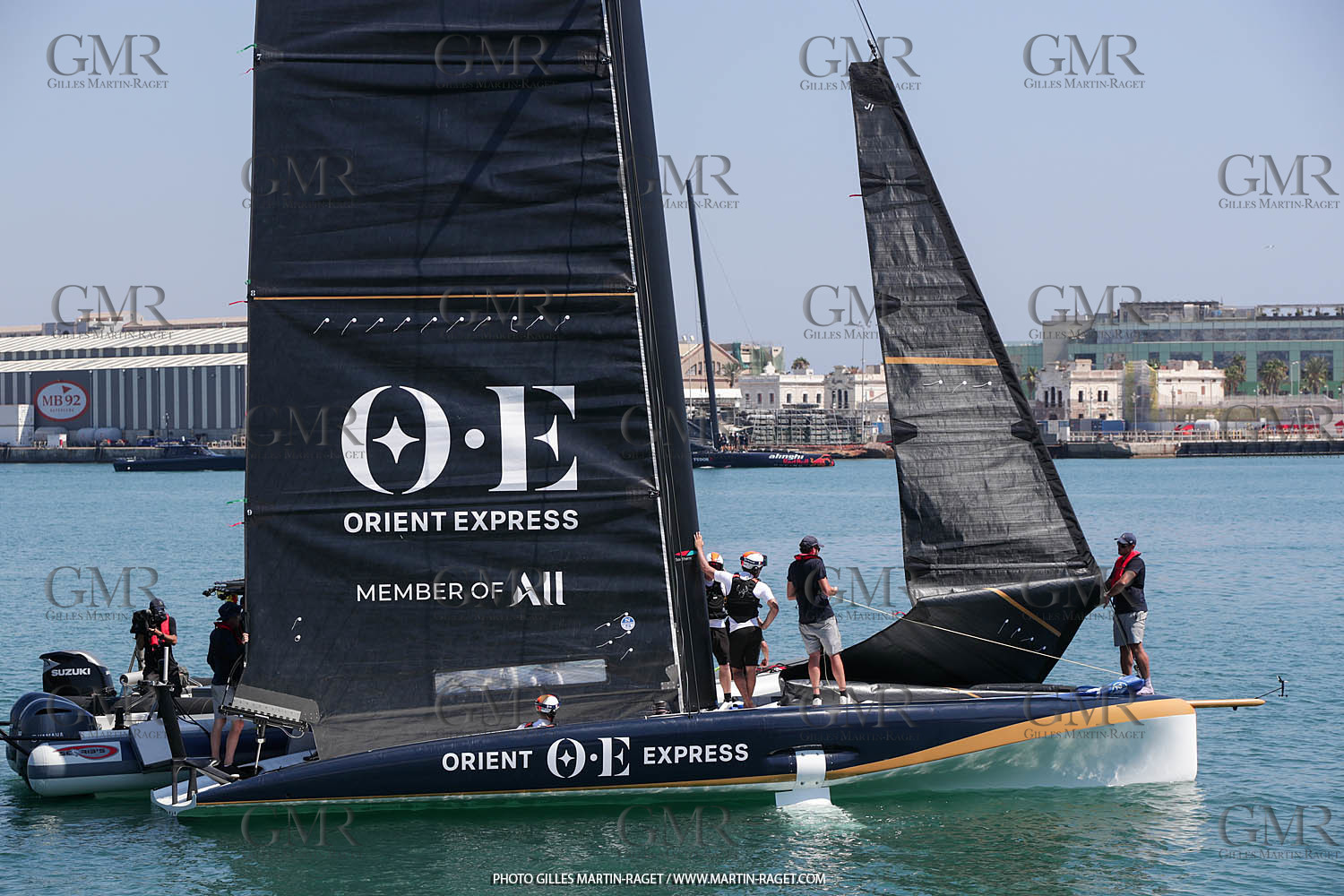 22 08 2023, Barcelona (ESP), 37th America's Cup, Orient Express Racing Team, AC 40 first training