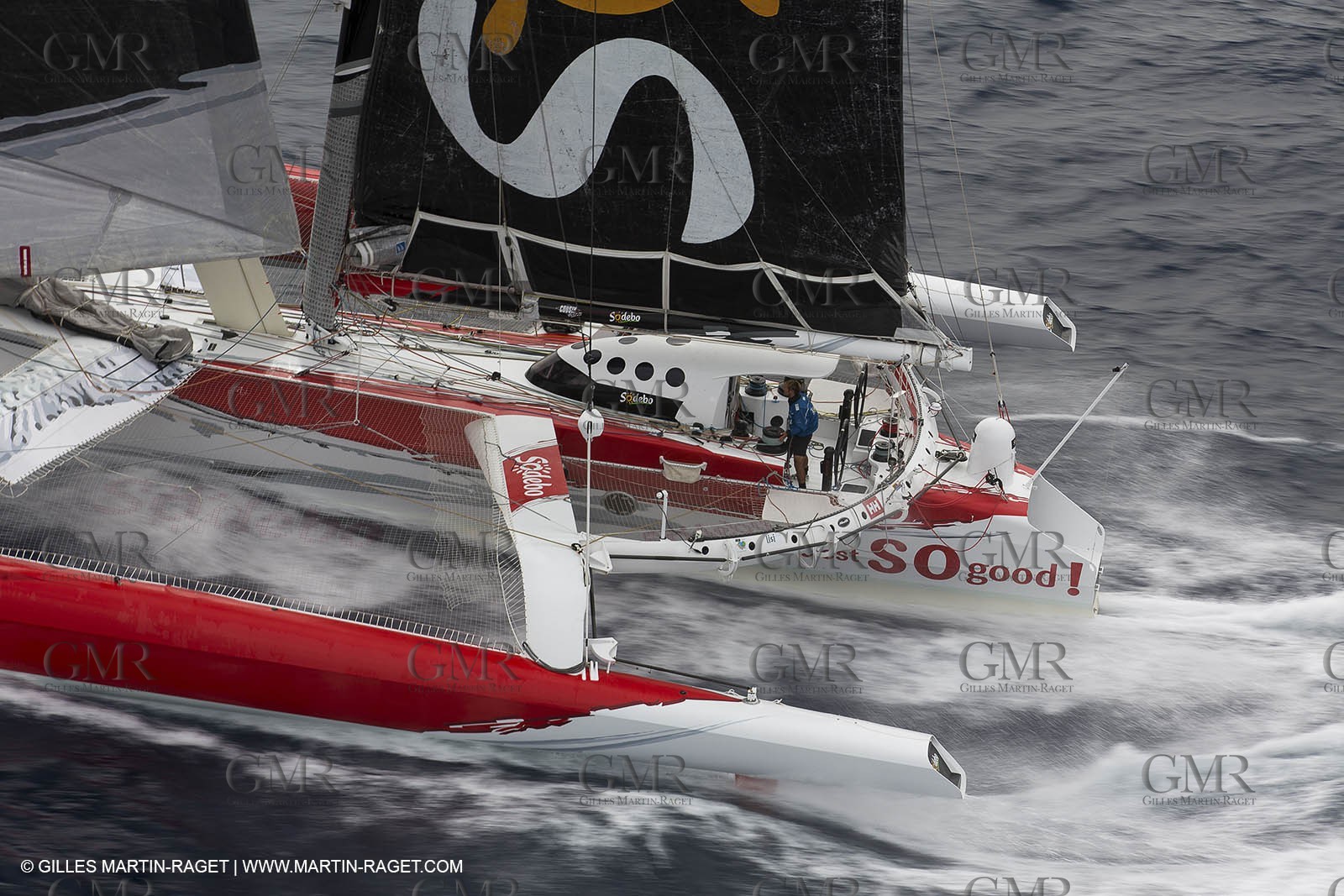 12 09 2012 - Marseille (FRA,13) - Trimaran Sodebo - Thomas Coville - Trans Mediterranée record attempt.