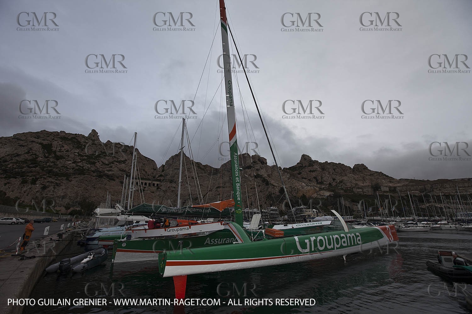 05 14 09 - Marseilles - Mediterranean Record - Groupama 3 - Franck Cammas - G Class - Start from Marseilles to Carthage (Tunisia)