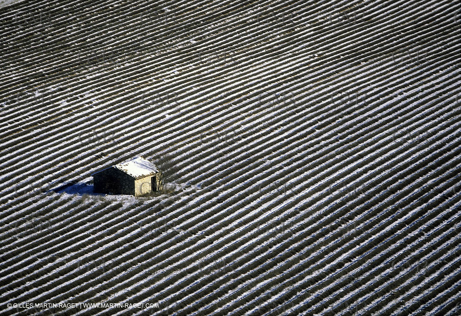 Cabanon sous la neige, Pays de Sault