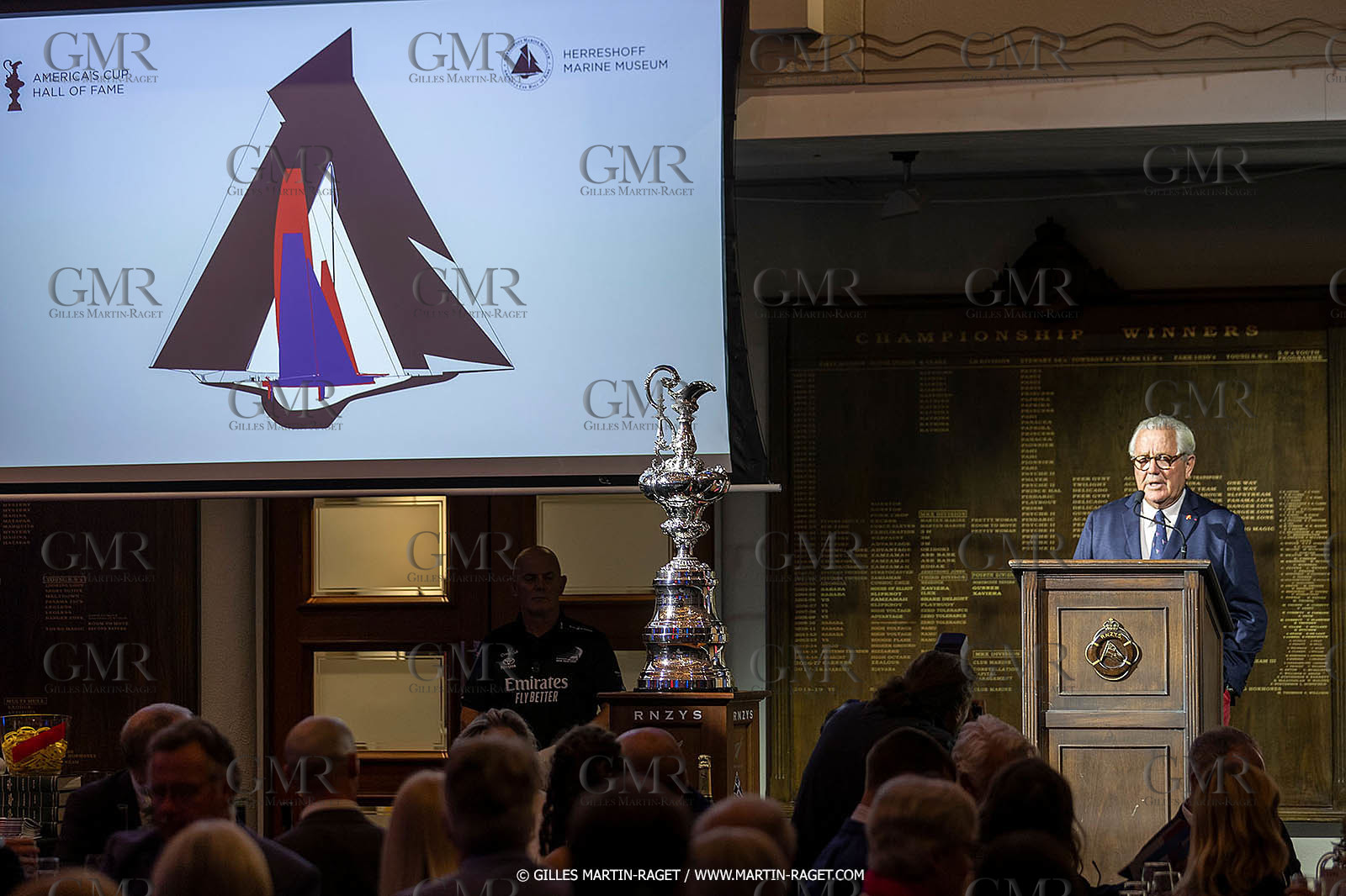 19 03 2021, Auckland (ZL), 36th America's Cup, America's Cup Hall of Fame, Peter J. Mongtgomery and Ed Baird induction at the Royal New Zealand Yacht Squadron, Bruno Troublé