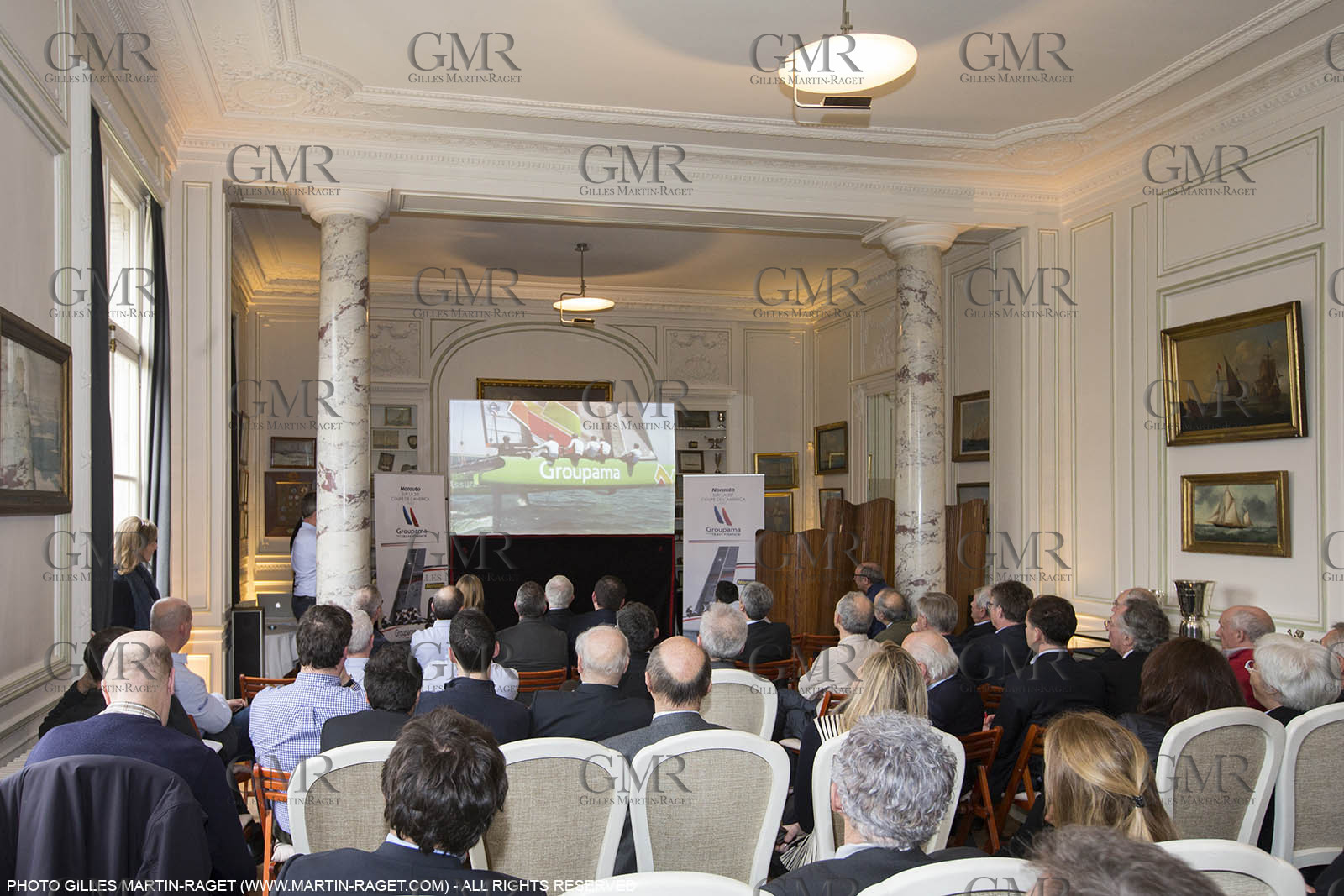 22 02 2016, Paris (FRA), 35th America's Cup, Groupama Team France announces Norauto as official partner at Yacht Club de France