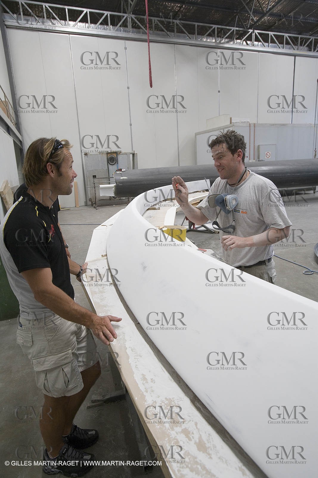 Sydney, Australia, Thomas Coville trimaran Sodebo building at Boat Speed