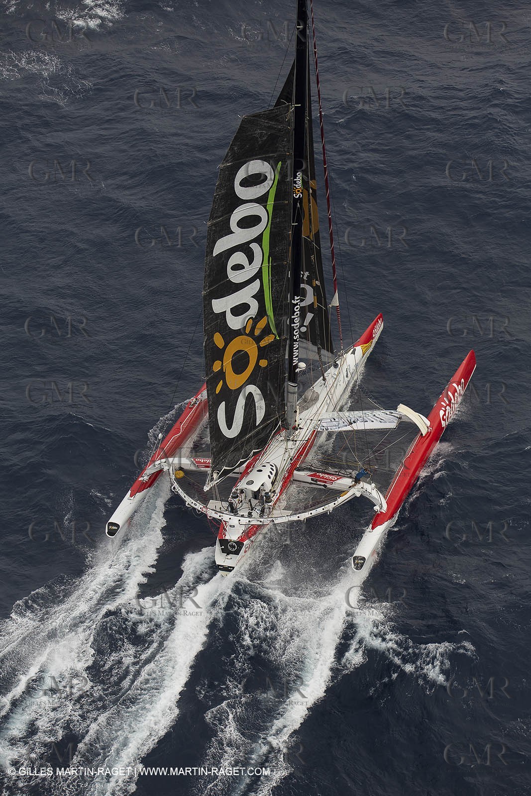12 09 2012 - Marseille (FRA,13) - Trimaran Sodebo - Thomas Coville - Trans Mediterranée record attempt.