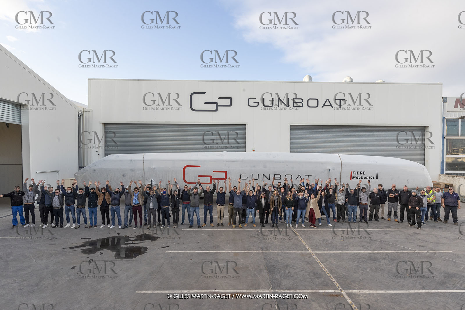 15 02 2022, La Grande Motte (FRA), Gunboat 80  1 hulls delivery