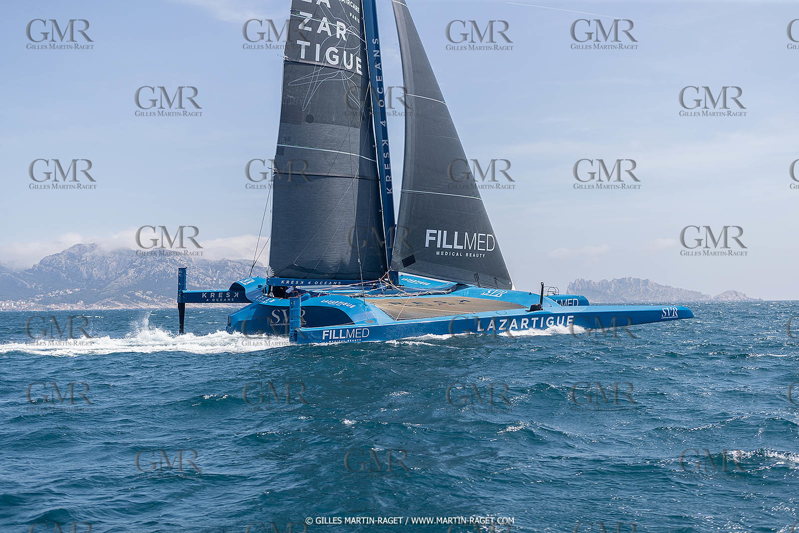 18 05 2022, Marseille (FRA), APremière navigation du trimaran Ultim SVR LAZARTIGUE à Marseille