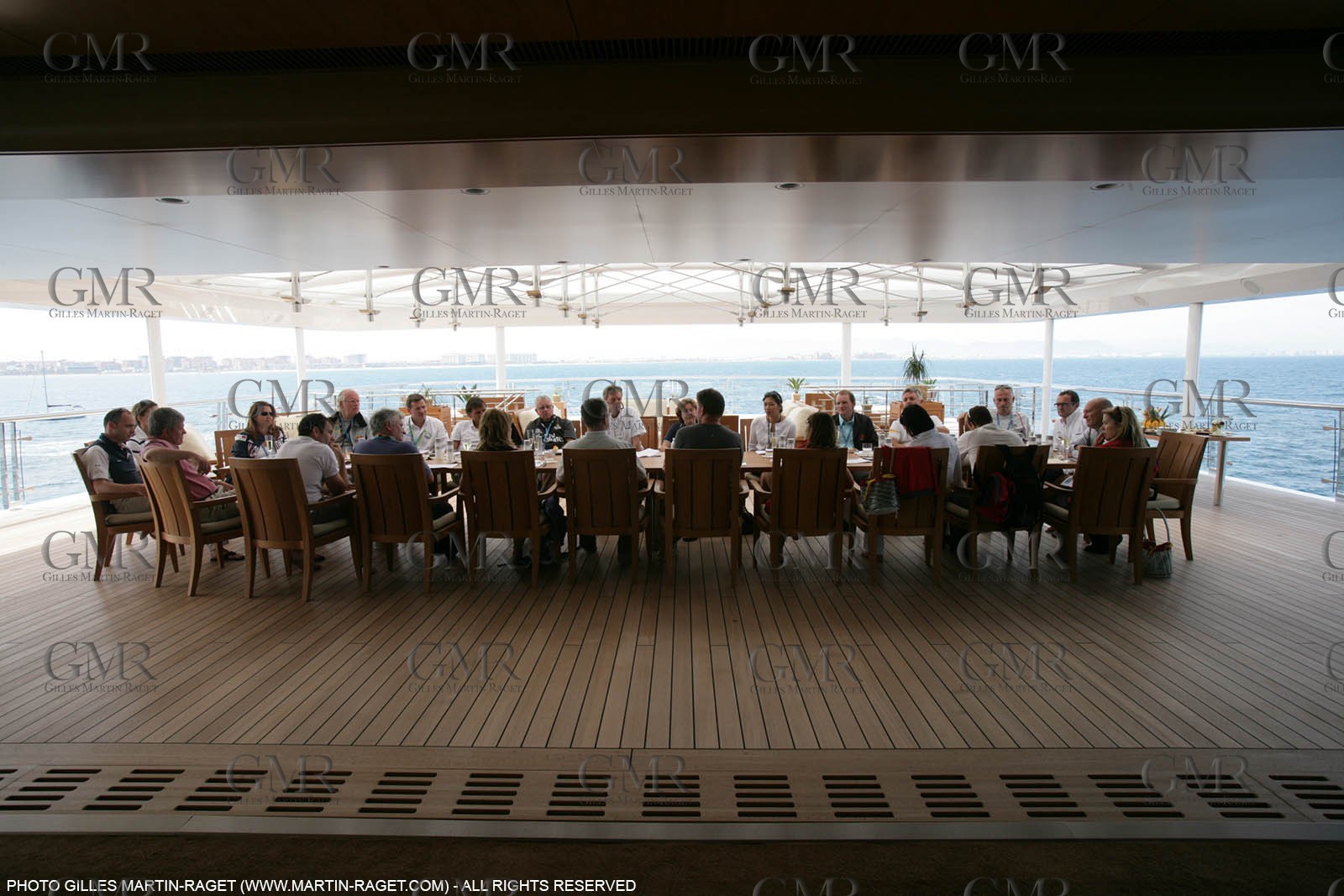 17 05 2007-Valencia (Spain)- 32nd America's Cup - Louis Vuitton Cup - Semi-final - Day 3 - San Francisco event presentation to Syndicate representative onboard Rising Sun