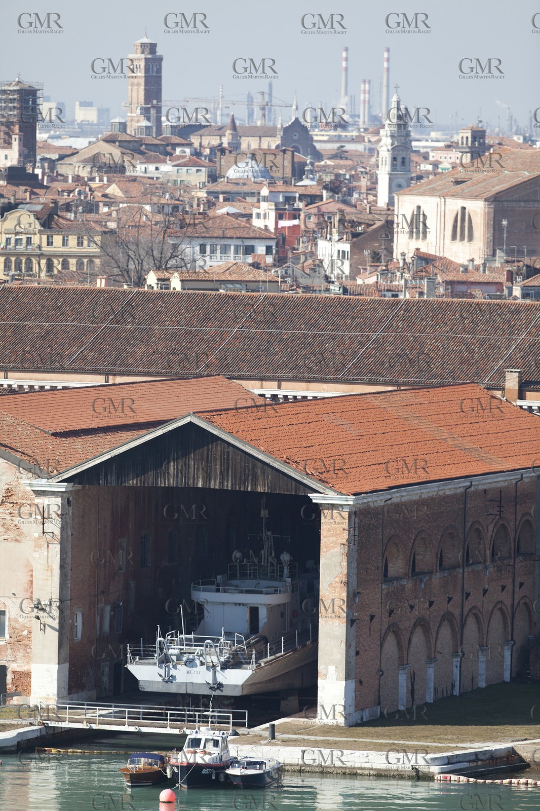 20 02 2012 - Venezia (ITA) - 34th America'sCup - Venezia 2012 America's Cup World Series - The Arsenale where the AC45 moorings, public village, media center and Club 45 will be located