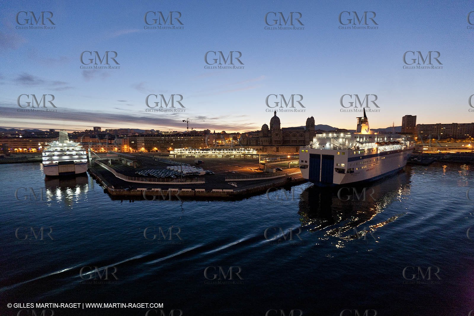 17 02 2012 - Marseille (FRA,13) - Arrival in Marseille harbour onboard ferry Piana (La Meridionale Corp.)