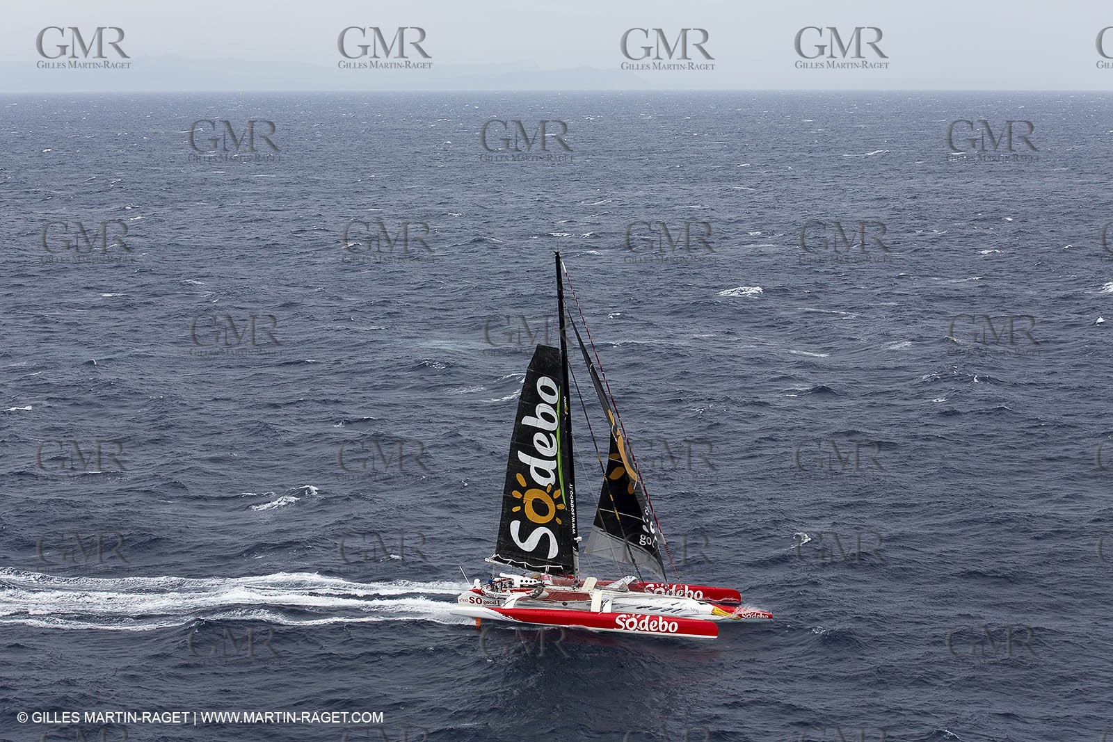 12 09 2012 - Marseille (FRA,13) - Trimaran Sodebo - Thomas Coville - Tentative contre le record de la Méditerranée