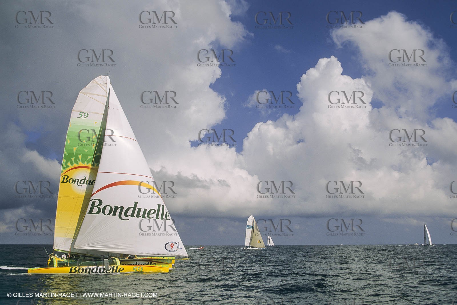 Yacht Racing, Multihull, ORMA 60, Jean Le Cam, Bonduelle