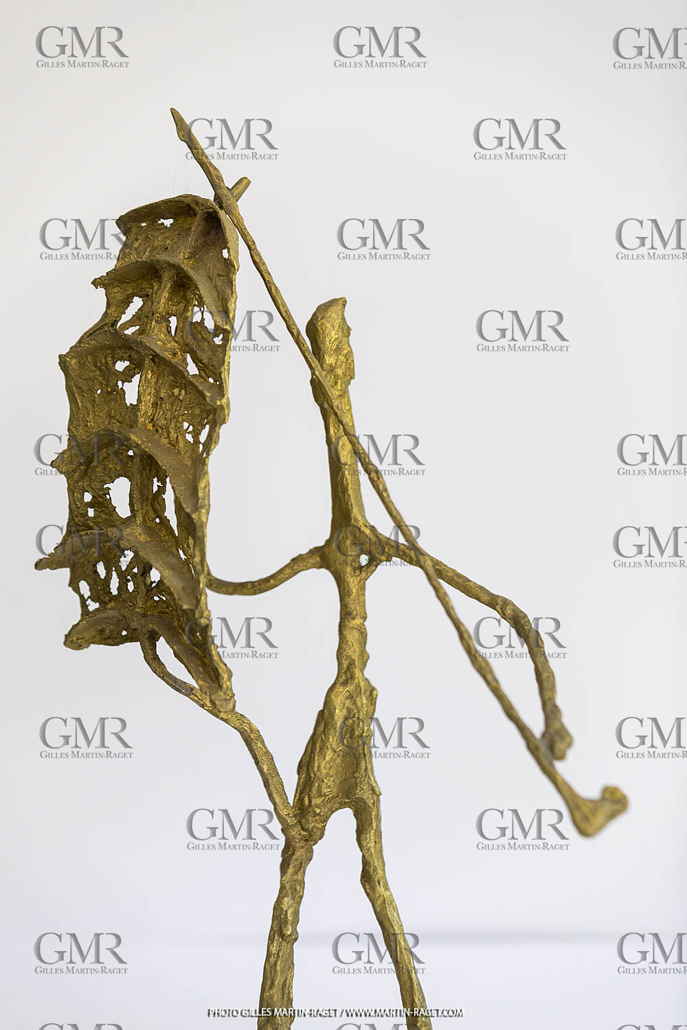 05 08 2019, Marseille (FRA,13), Oeuvre de Germaine Richier, Don Quichotte à l'aile de moulin, 1949, Bronze naturel nettoyé, Epreuve d'exposition, Fondeur L. Thinot, Paris, 56,5 x 31 x 29 cm, Collection famille Germaine Richier