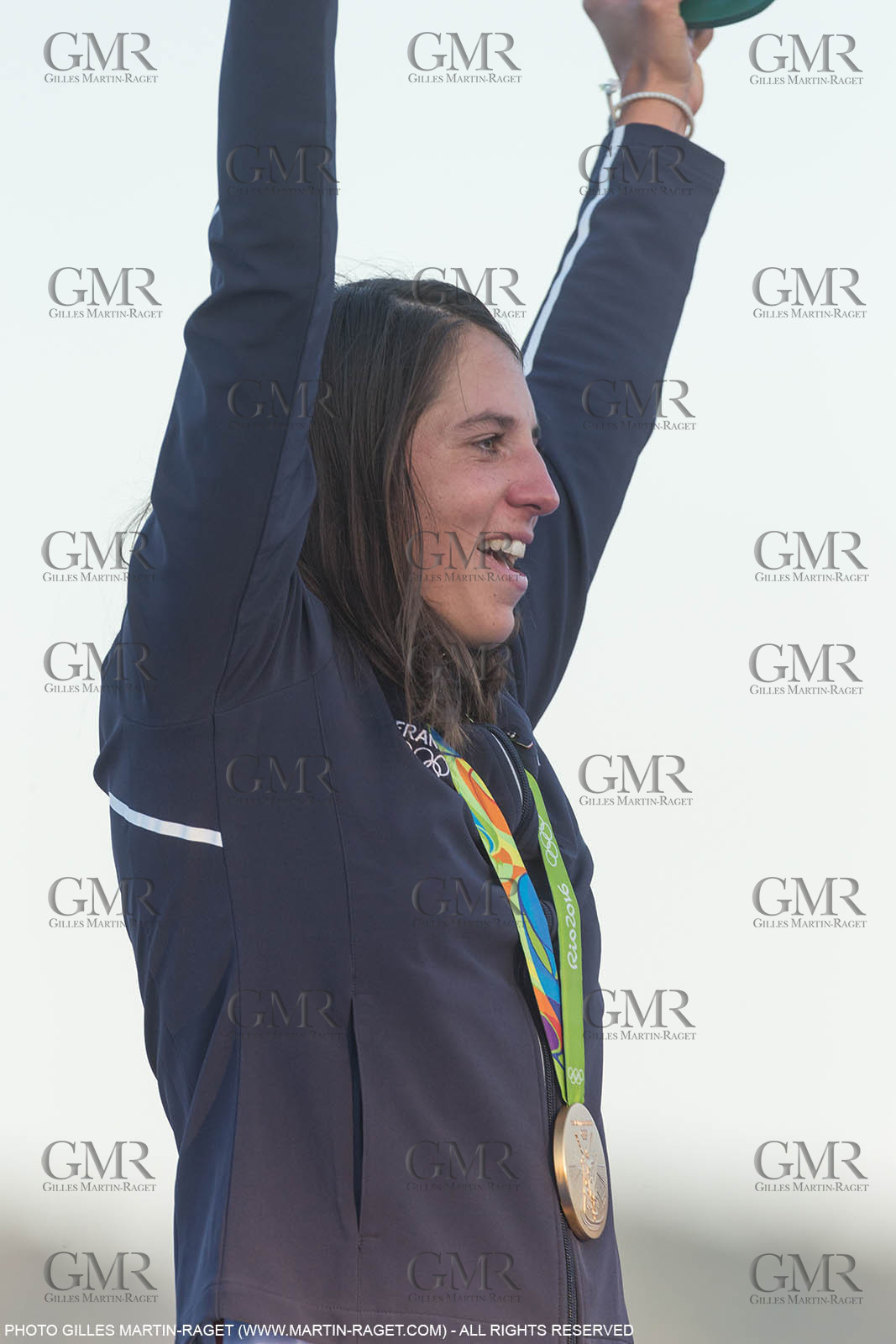 14 08 2016, Rio de Janeiro (BRA), 2016 Olympic Games, Sailing, RSX Women medal ceremony, Charline Picon (FRA)