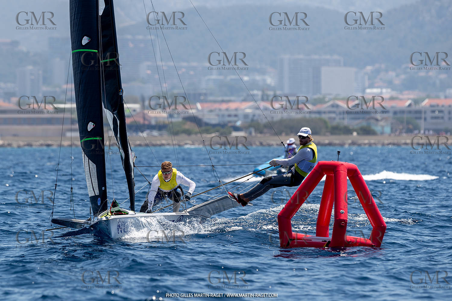 16 07 2023, Marseille, (FRA), Paris 2024 Olympic Games 2024 Sailing Test Event, Day 8, Medal race 49er Men