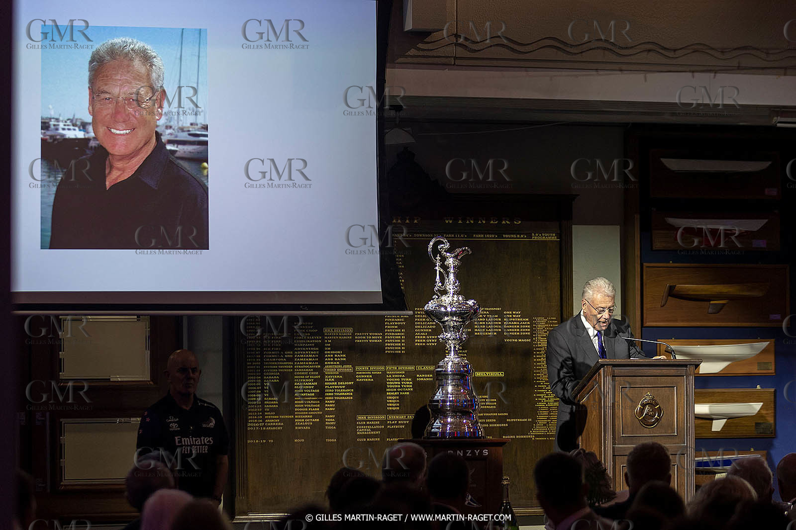 19 03 2021, Auckland (ZL), 36th America's Cup, America's Cup Hall of Fame, Peter J. Mongtgomery and Ed Baird induction at the Royal New Zealand Yacht Squadron