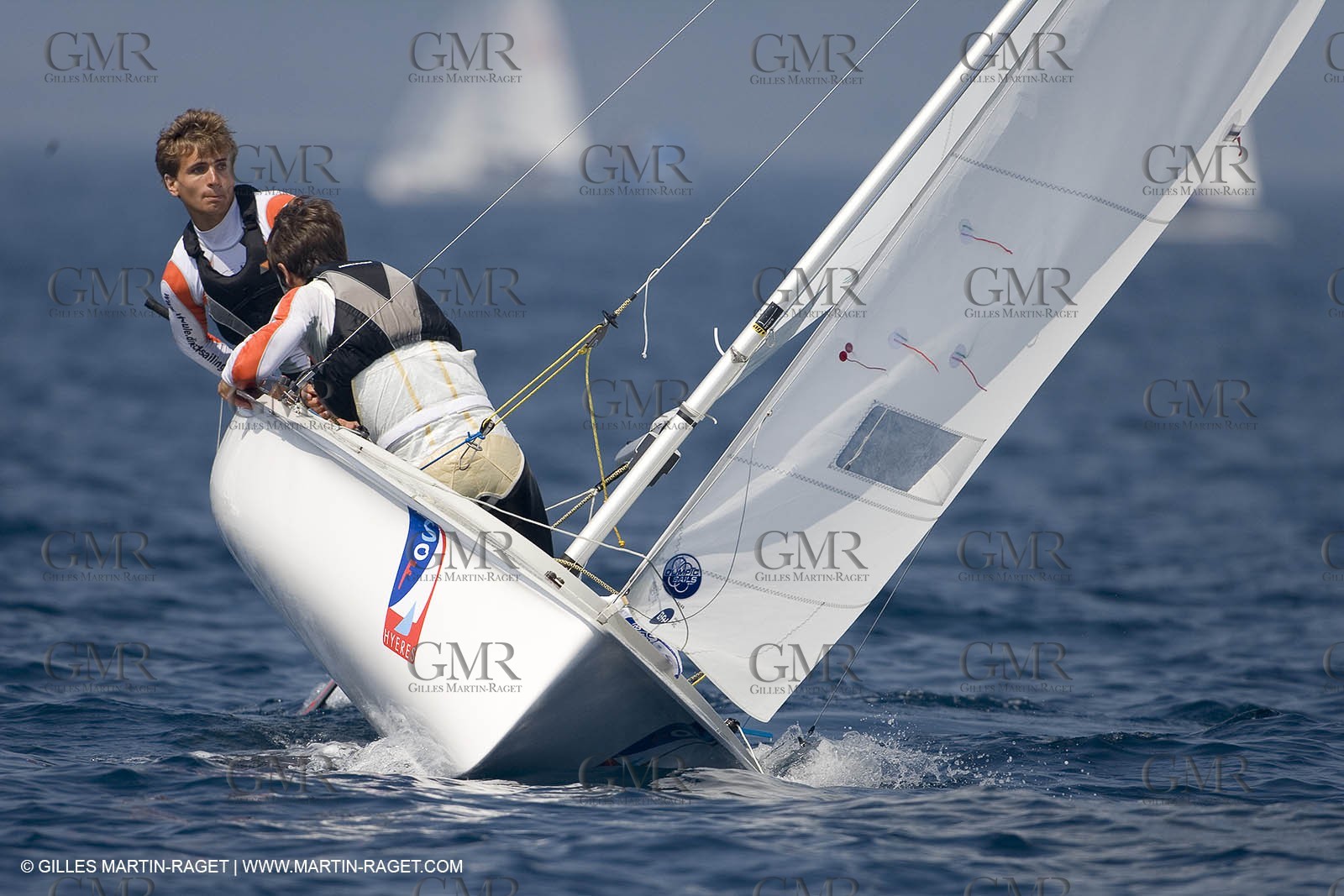 22 04 2007 - 2007 Semaine Olympique Française - Hyères (South of France) - Day 1 - Team France - 470 Homme - Leboucher Pierre   Garos Vincent